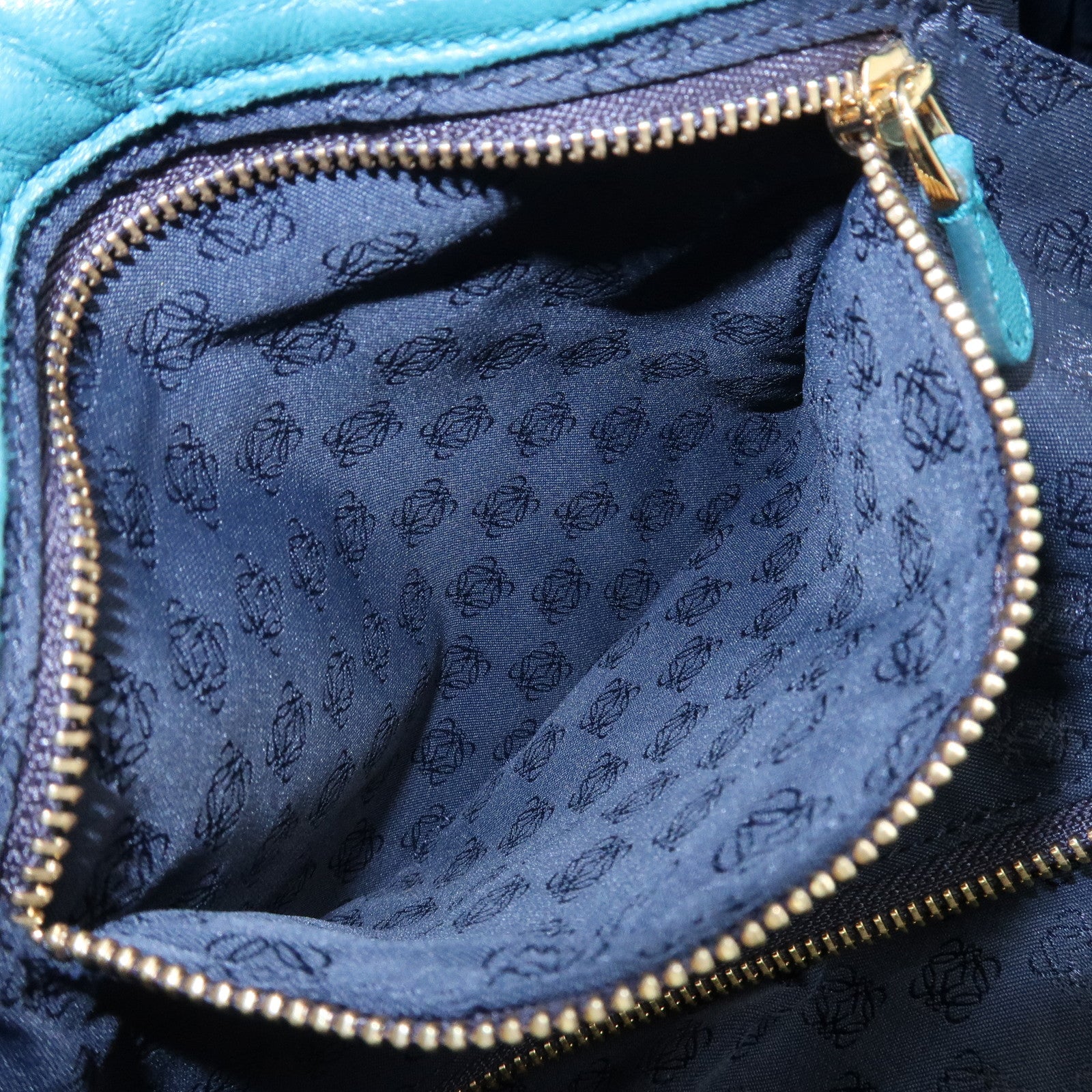 LOEWE Nappa Aire Nappa Leather Hand Bag Tote Bag Blue