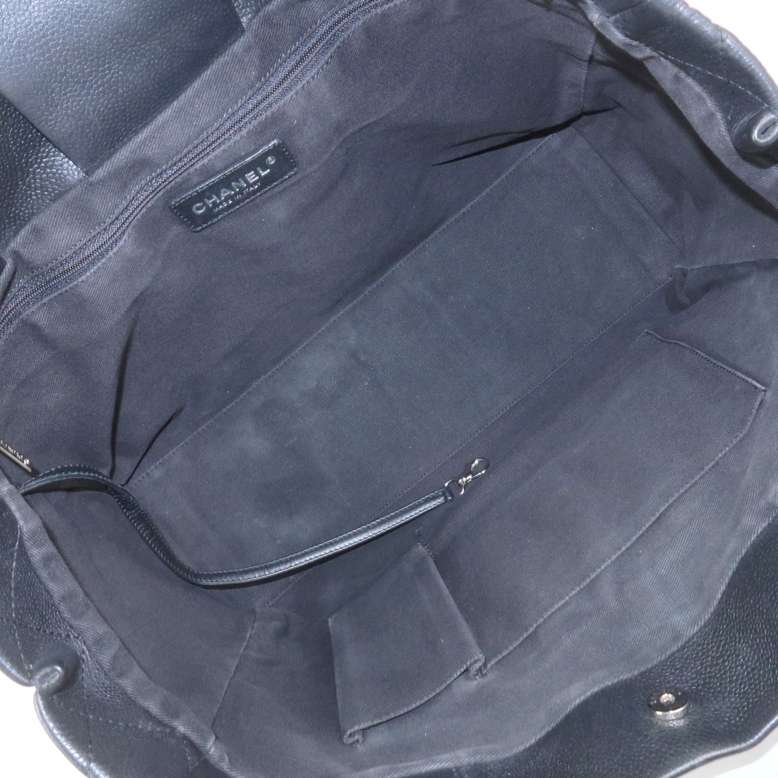 CHANEL COCO Mark Caviarskin Tote Bag Shoulder Bag Black A46566