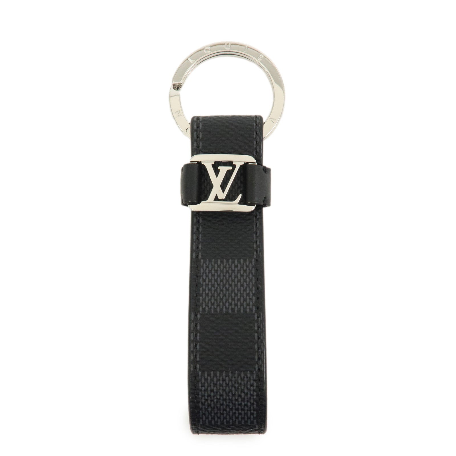 Louis Vuitton Damier Graphite Dragonne Key Chain Bag Charm M62706