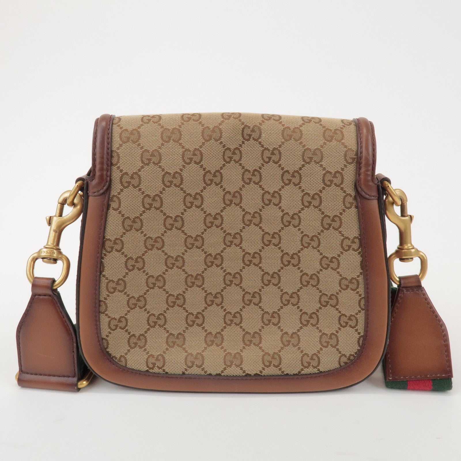 GUCCI Sherry GG Canvas Leather Lady Web Shoulder Bag 383848