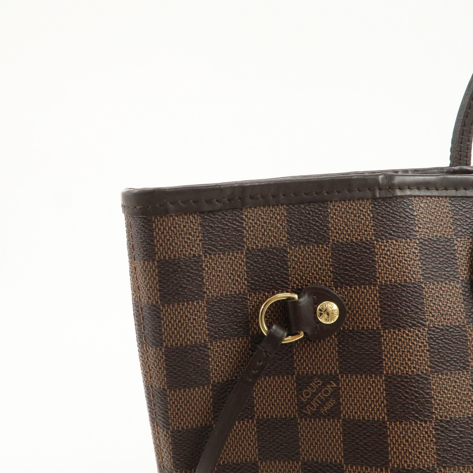 Louis Vuitton Damier Ebene Neverfull MM Tote Bag Cerise N41358