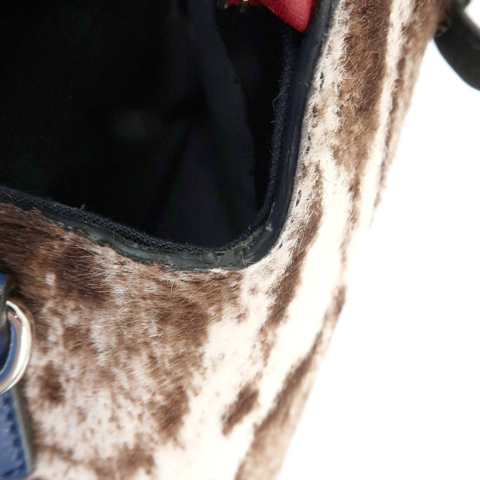 FENDI By The Way Pony Hair Calf Leather Leopard 2Way Bag 8BL125