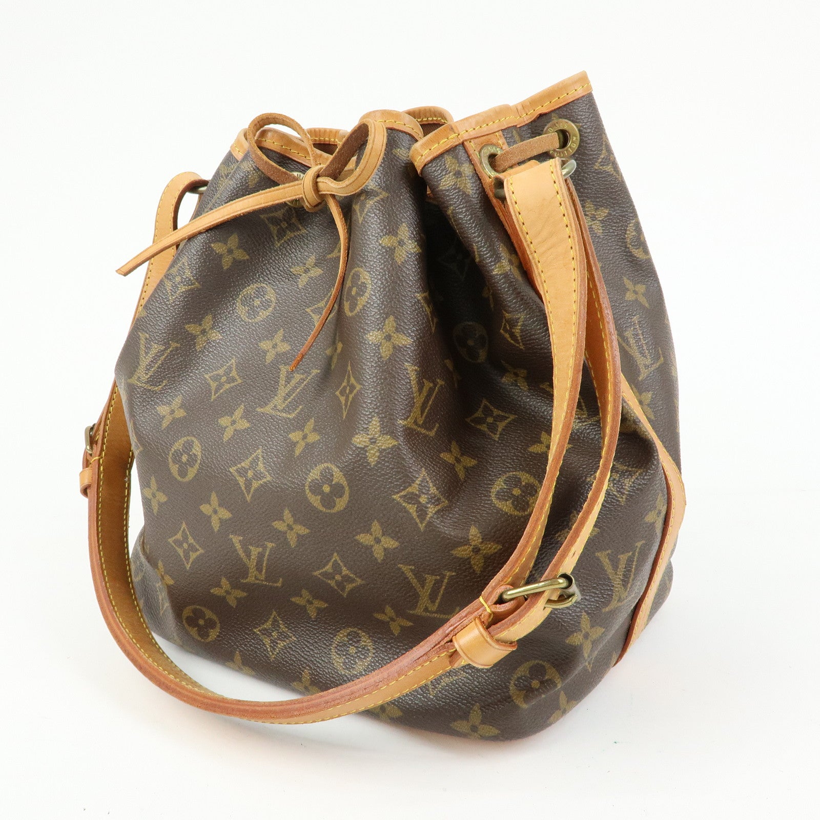 Louis Vuitton Monogram Petit Noe Shoulder Bag Brown M42226