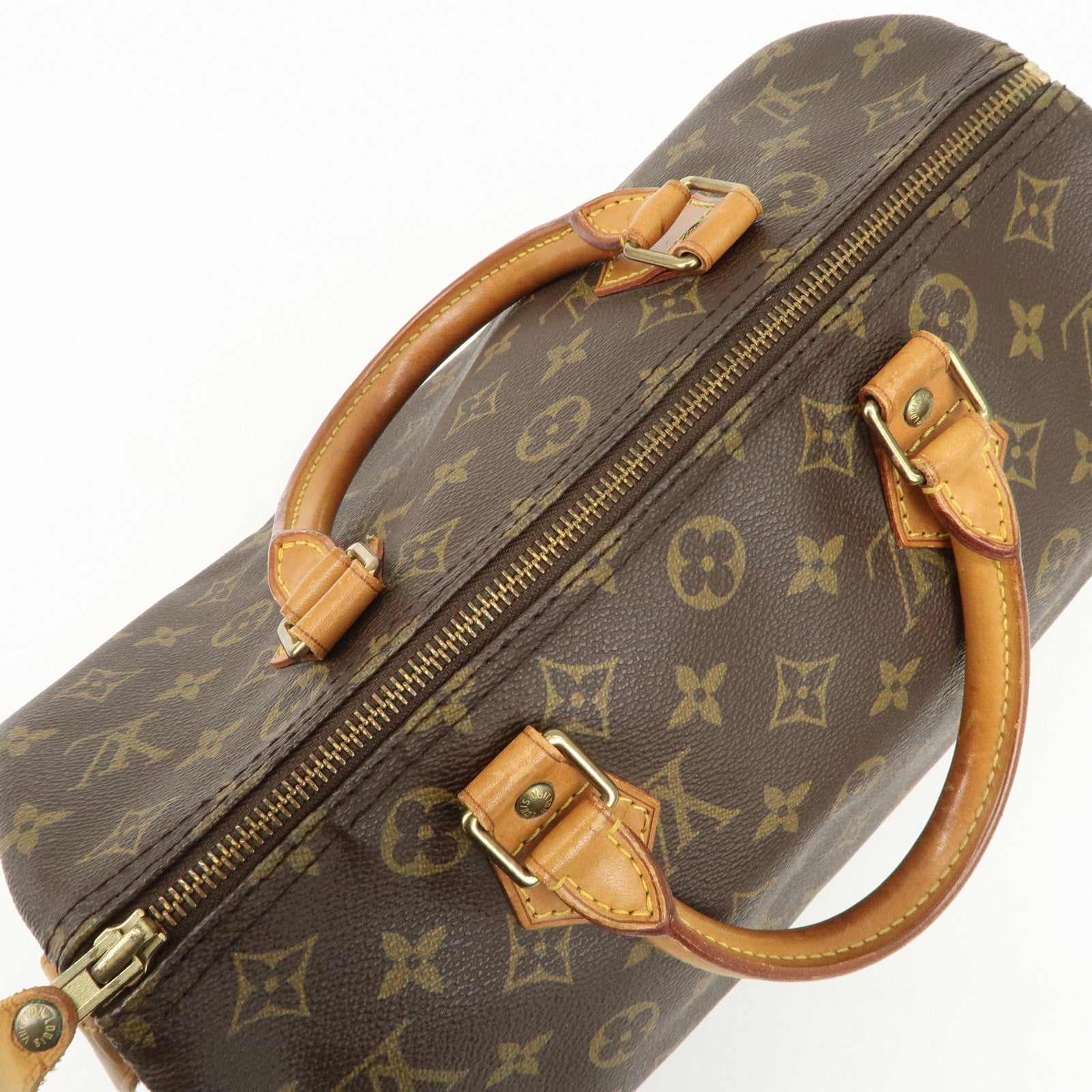 Louis Vuitton Monogram Speedy 30 Hand Bag Boston Bag Brown M41526 Used