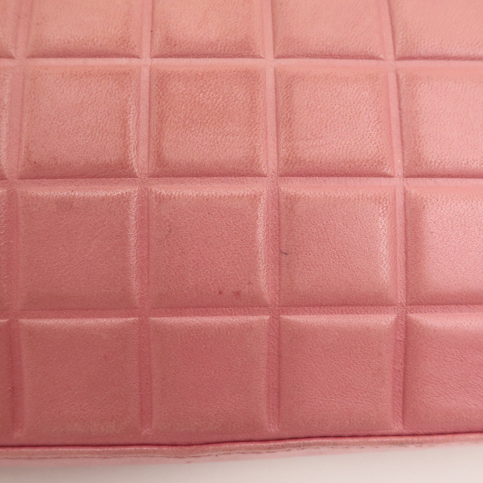 CHANEL COCO Mark Chocolate Bar Lamb Skin Shoulder Bag Pink