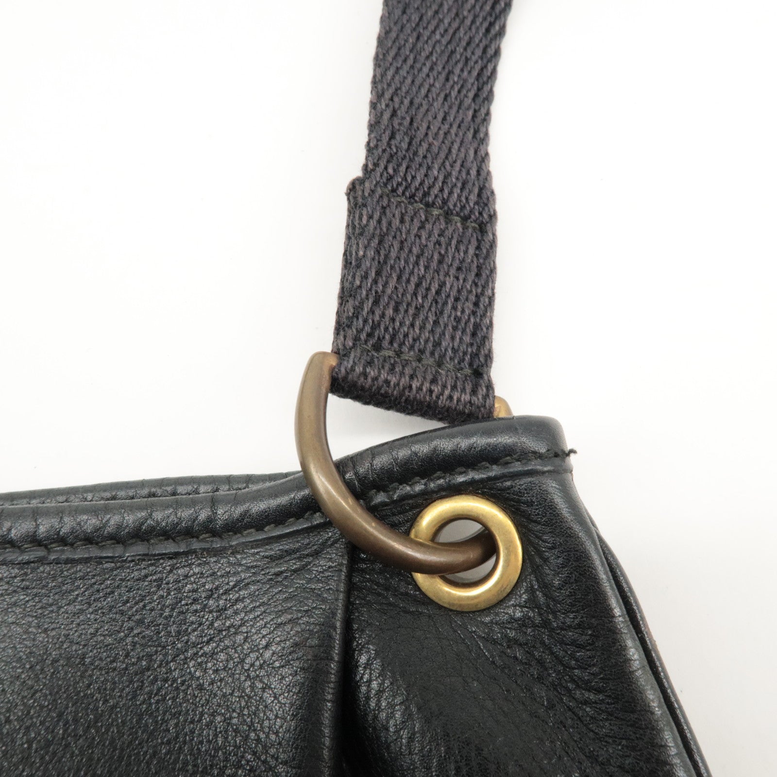 HERMES Mini Rodeo Leather Shoulder Bag Crossbody Bag Q Engraved Used