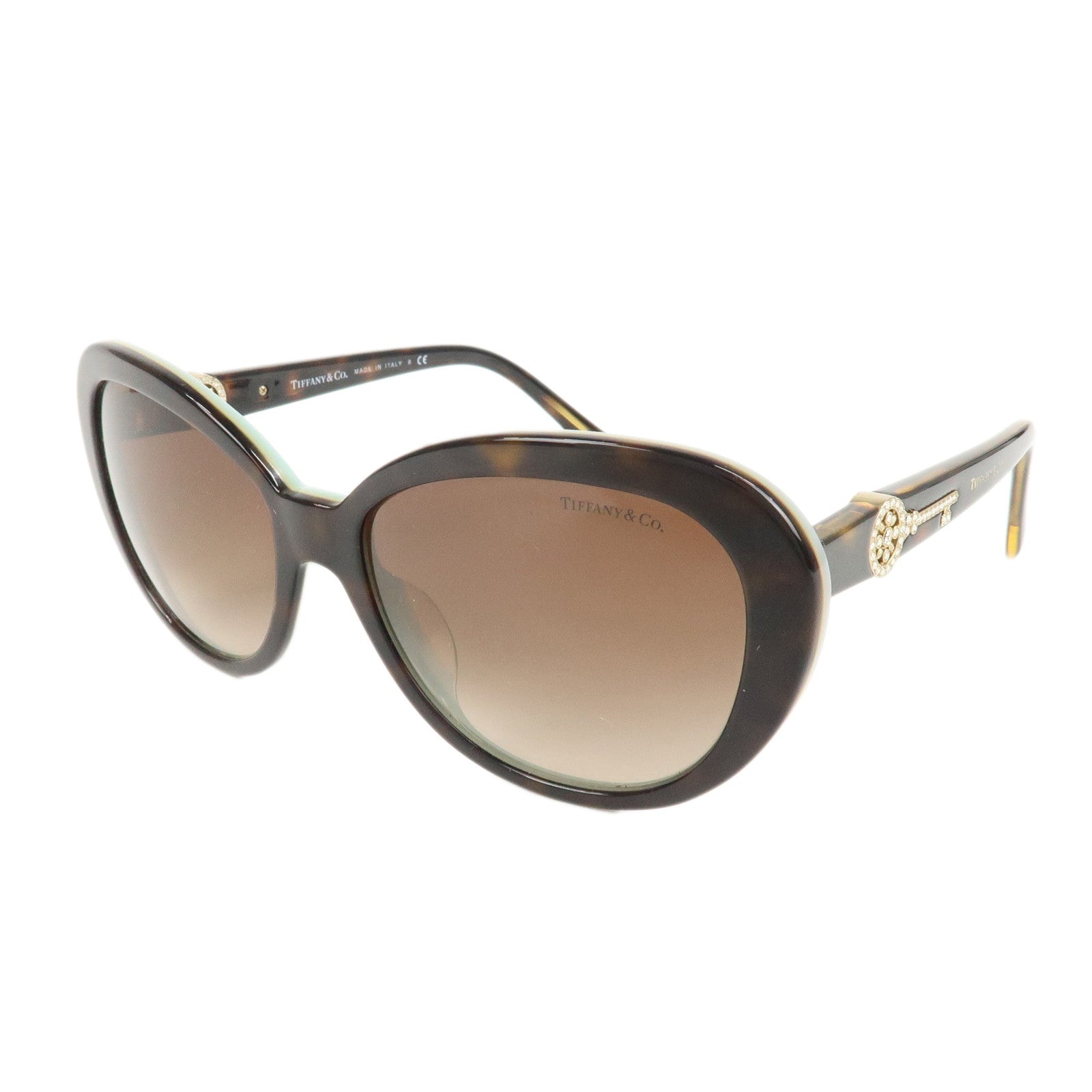 Tiffany&Co. Plastic Sunglasses 57□17 Brown TF 4118-B-F Used