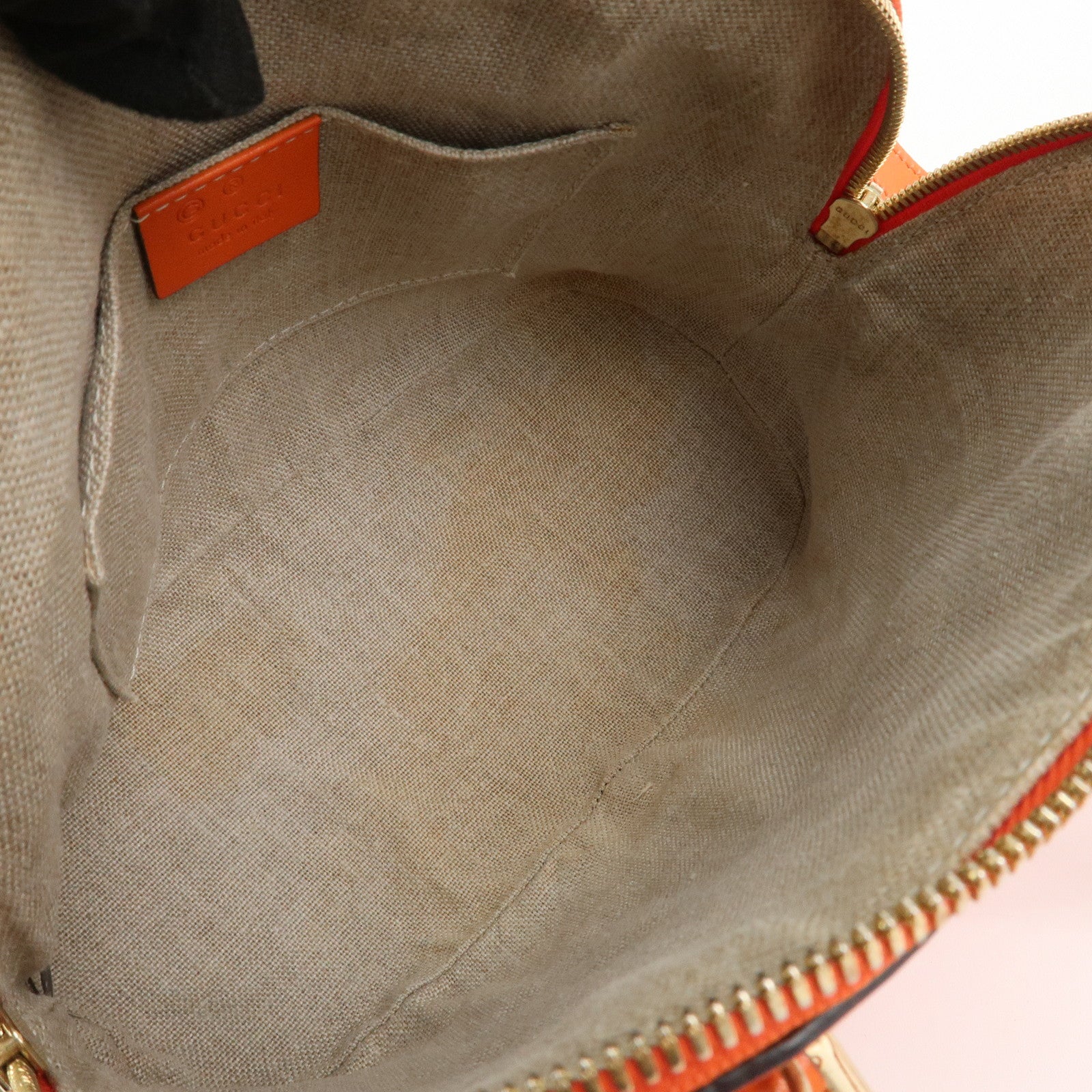 GUCCI Micro Guccissima 2Way Hand Bag Shoulder Bag Orange 449654