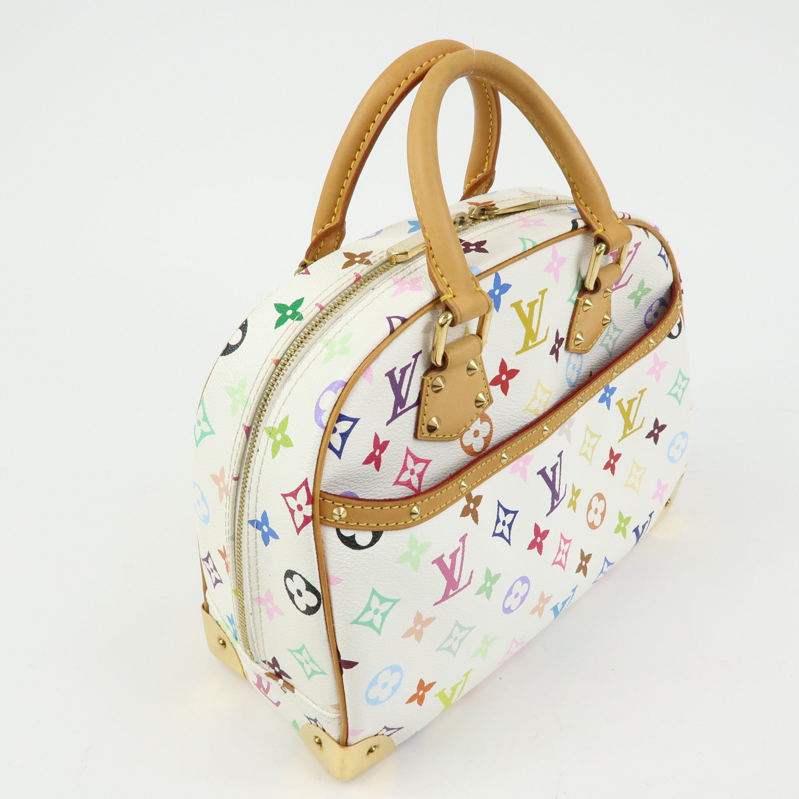 Louis Vuitton Monogram Multicolor Trouville Hand Bag Blanc M92663