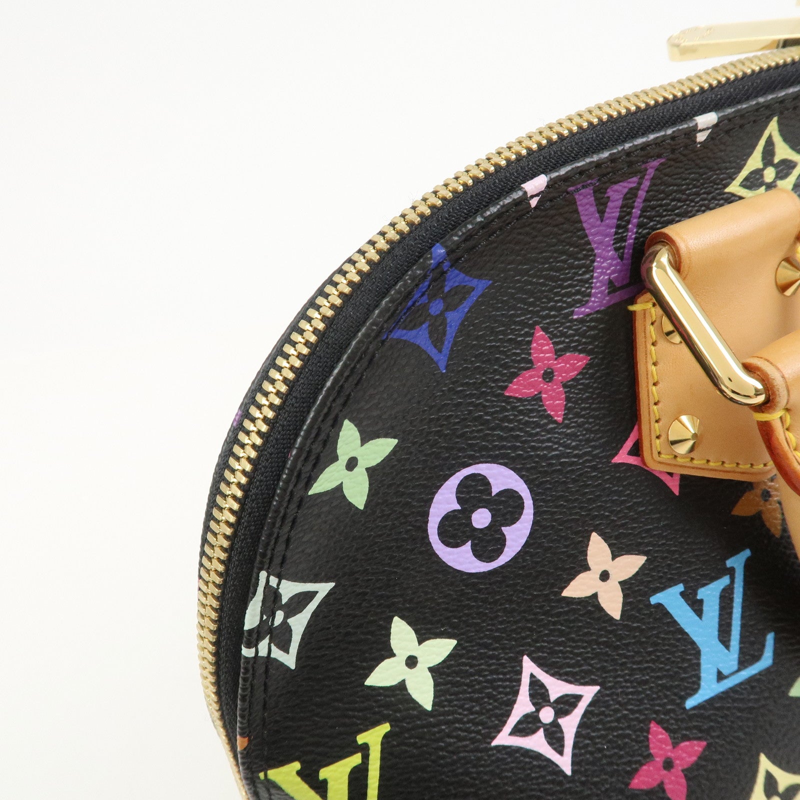 Louis Vuitton Monogram Multicolor Alma Hand Bag Noir M92646
