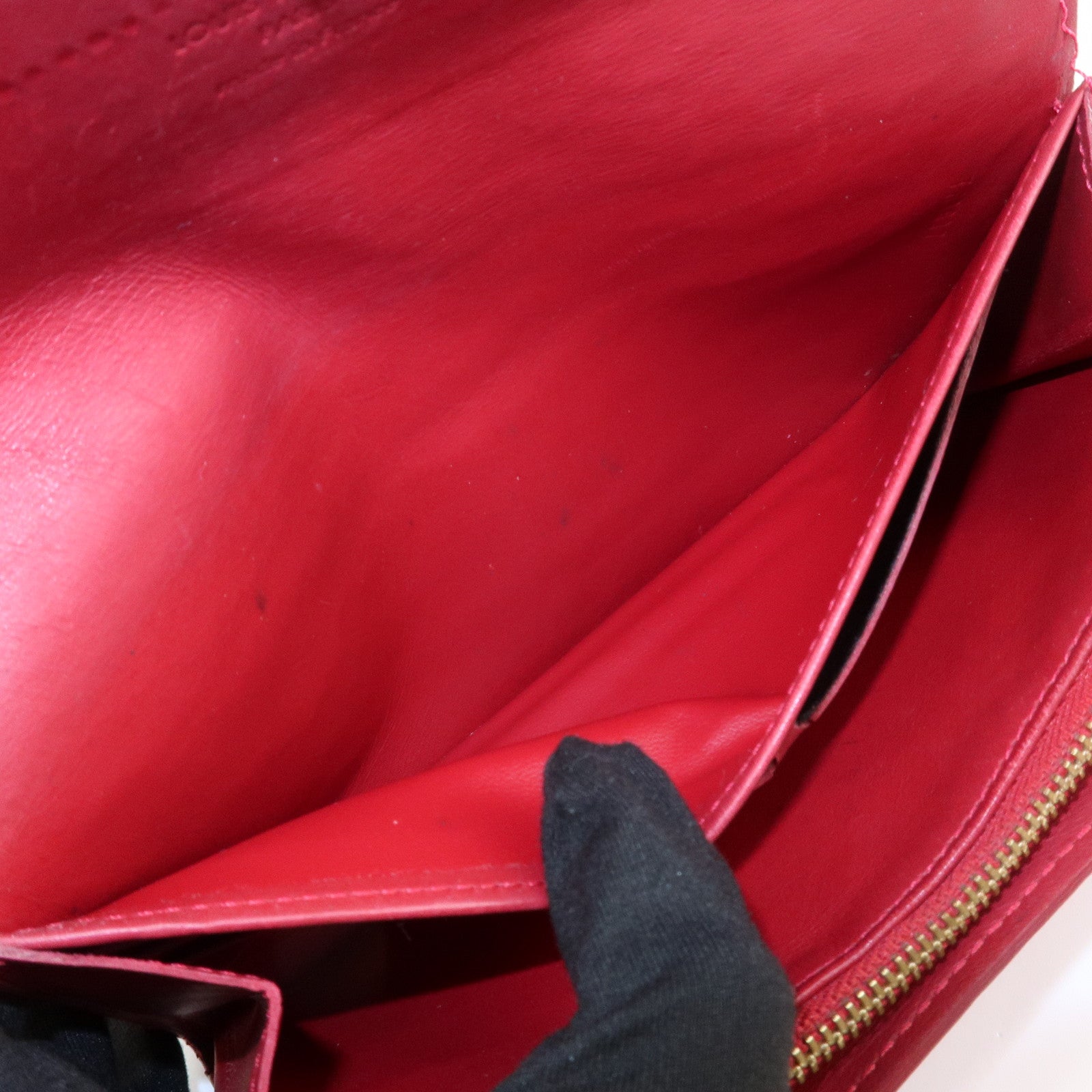 Louis Vuitton Monogram Vernis Leather Wallet Pomme d'Amour M93530 Used