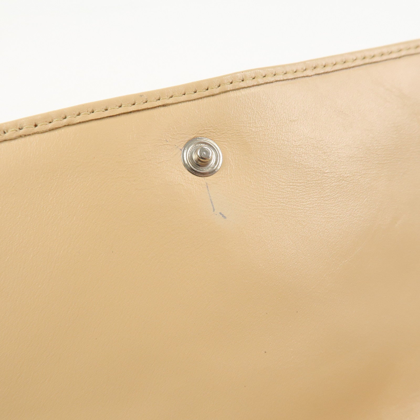 CHANEL Cambon Line Soft Calf Patent Leather Bi-fold Wallet A26722