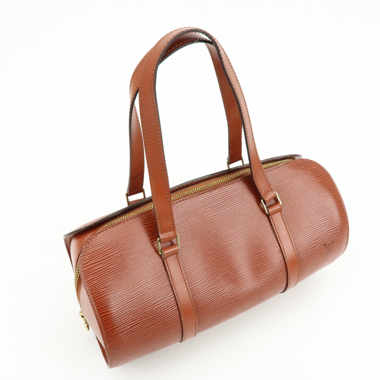Louis Vuitton Epi Leather Soufflot Hand Bag Kenya Brown M52223