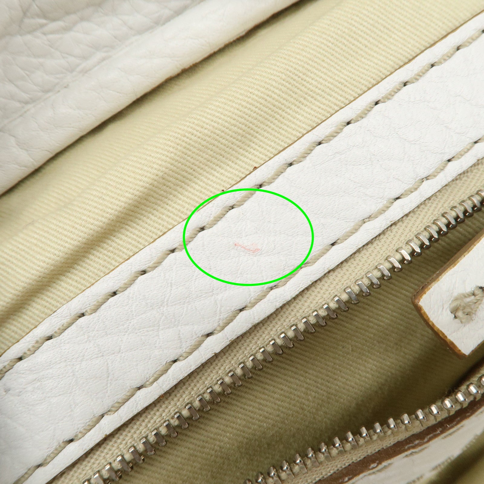 Chloe Padington Leather Hand Bag Shoulder Bag White Used