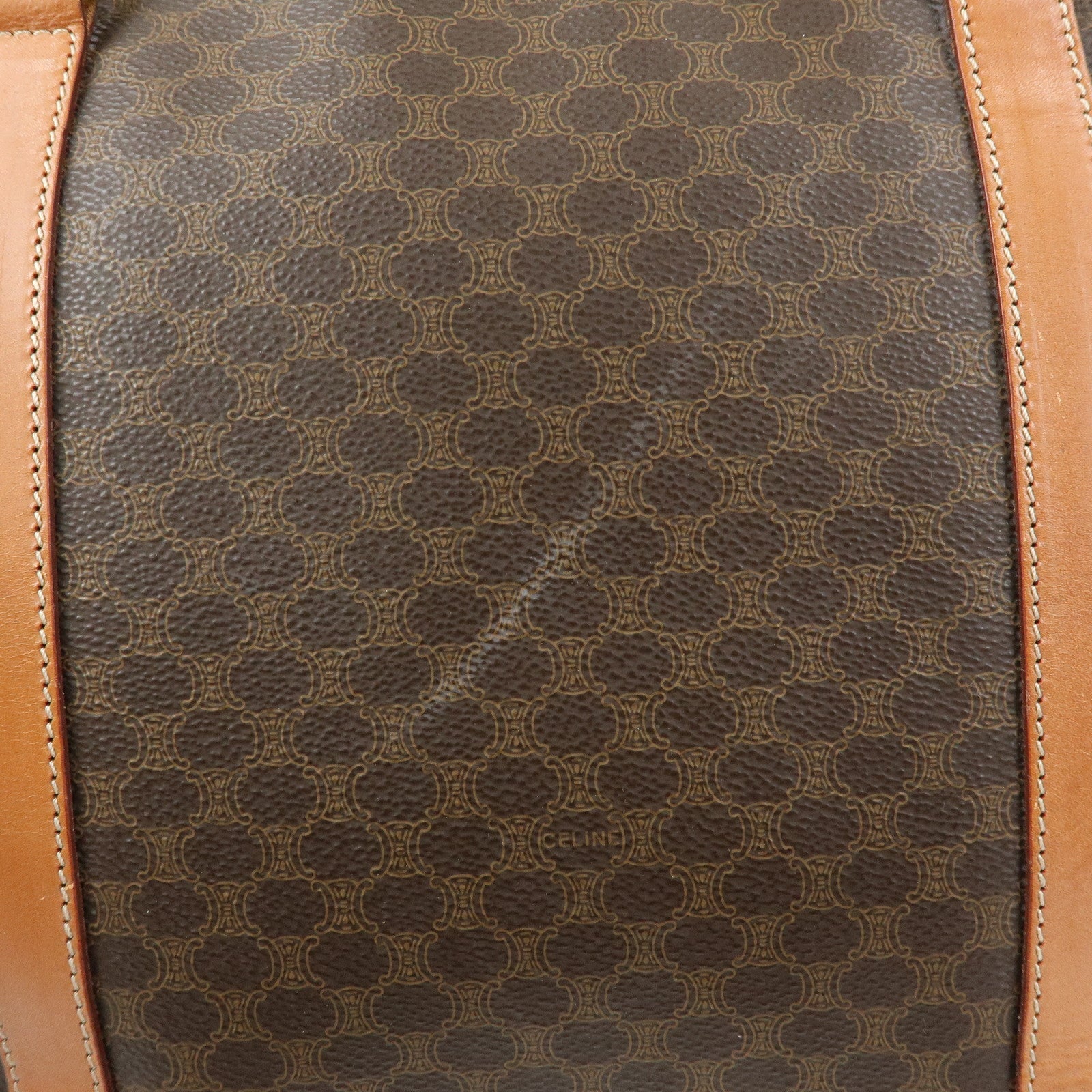 CELINE Macadam PVC Leather Tote Bag Shoulder Bag Brown