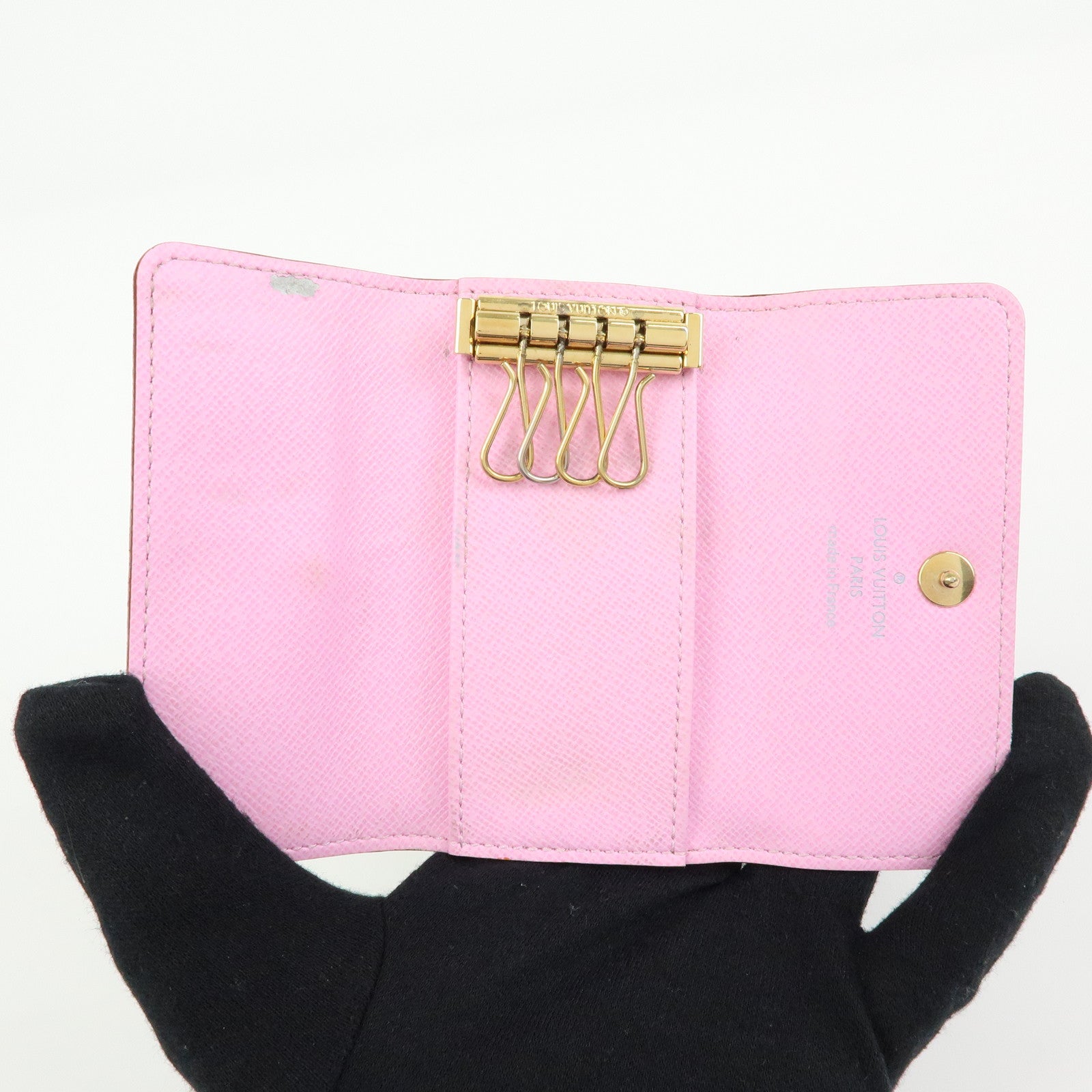 Louis Vuitton Monogram Multicolor Multiclés 4 Key Case Blanc M60043