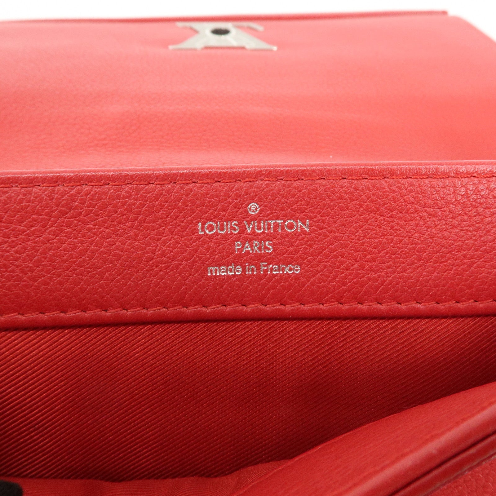 Louis Vuitton Calf Leather My Lockme BB 2Way Hand Bag Ruby M51419