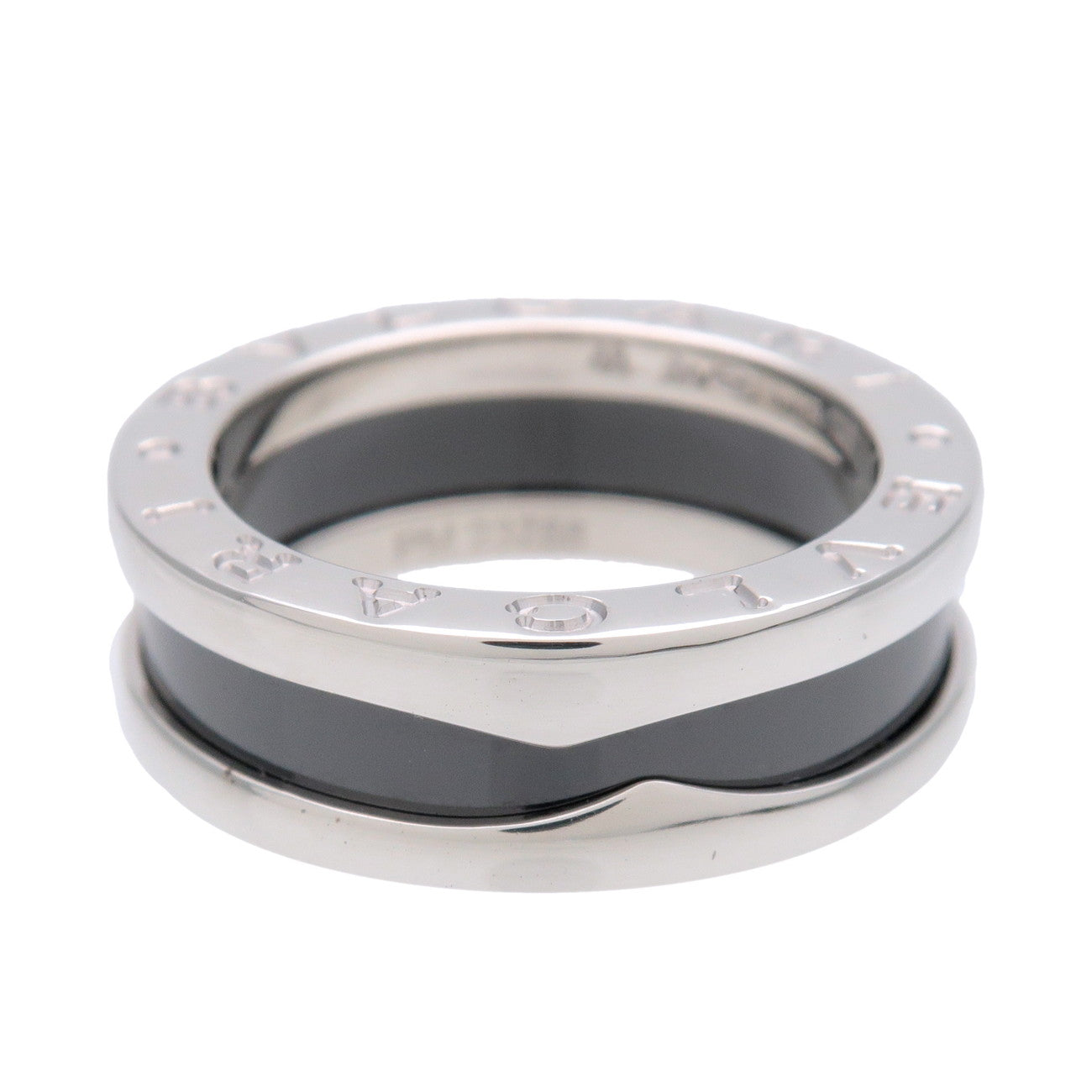 BVLGARI B-Zero1 Save the Children Ring SV925 Black Ceramic US4.5