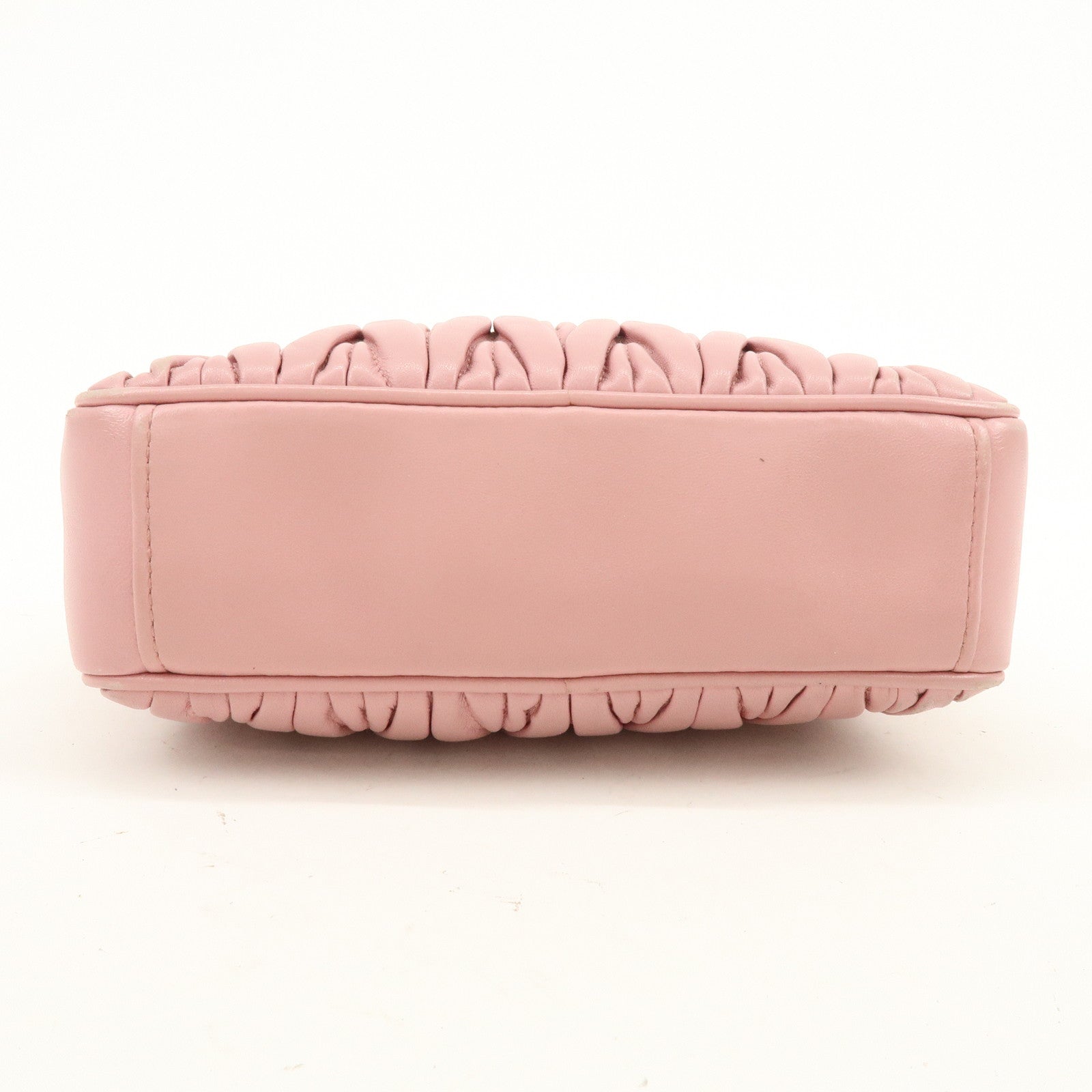 MIU MIU Matelasse Leather Chain Shoulder Bag Pink