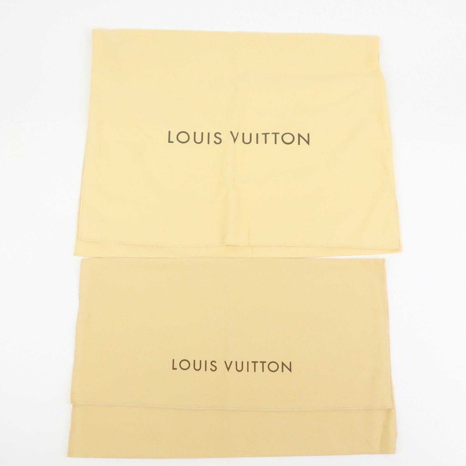 Louis Vuitton Set of 10 Dust Bag Storage Bag Flap Style Beige