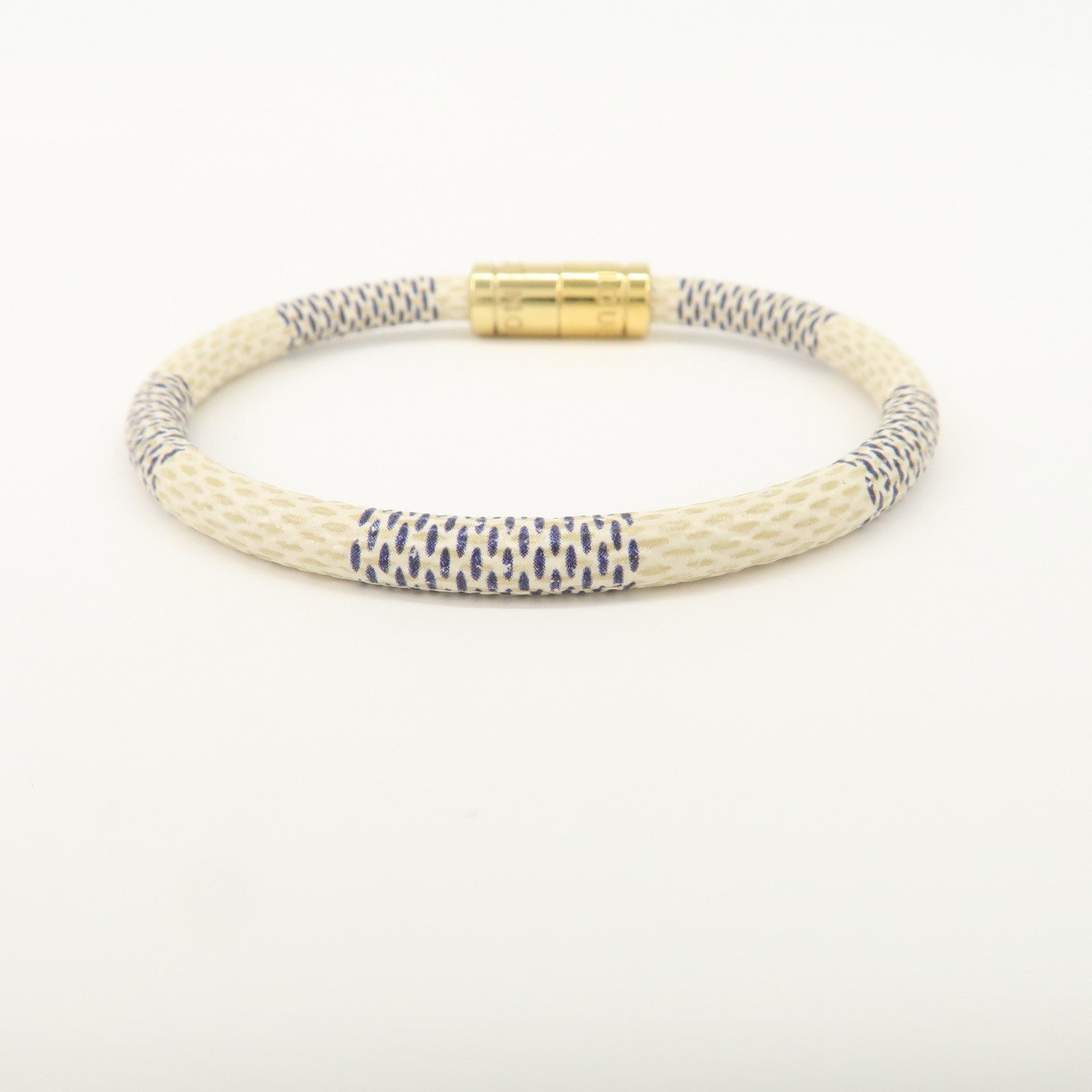 Louis Vuitton Damier Azur Canvas Keep It Bracelet Ivory M6607E