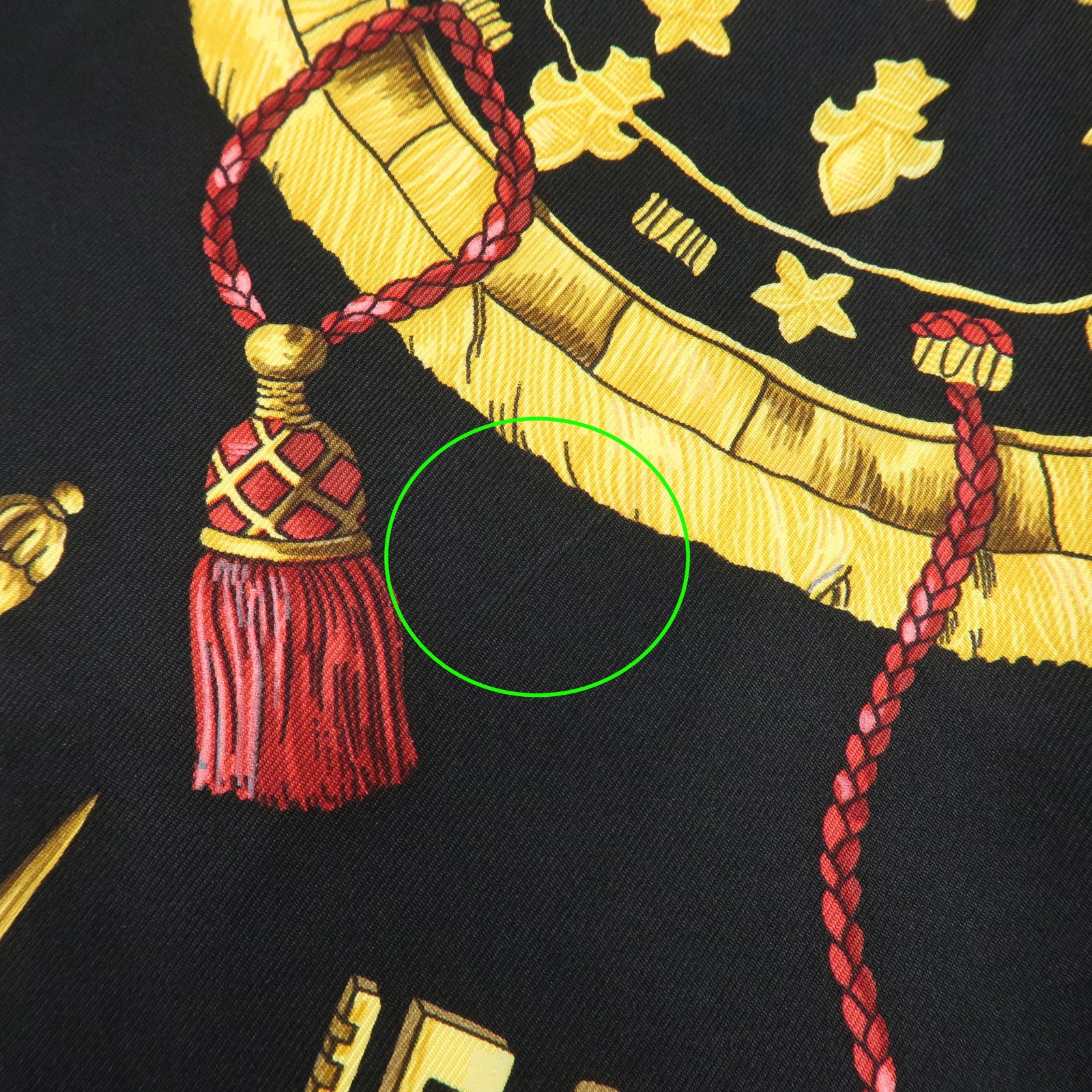 HERMES Carre 90 Silk 100% Scarf LES CLES THE KEYS RARE Black Gold Used