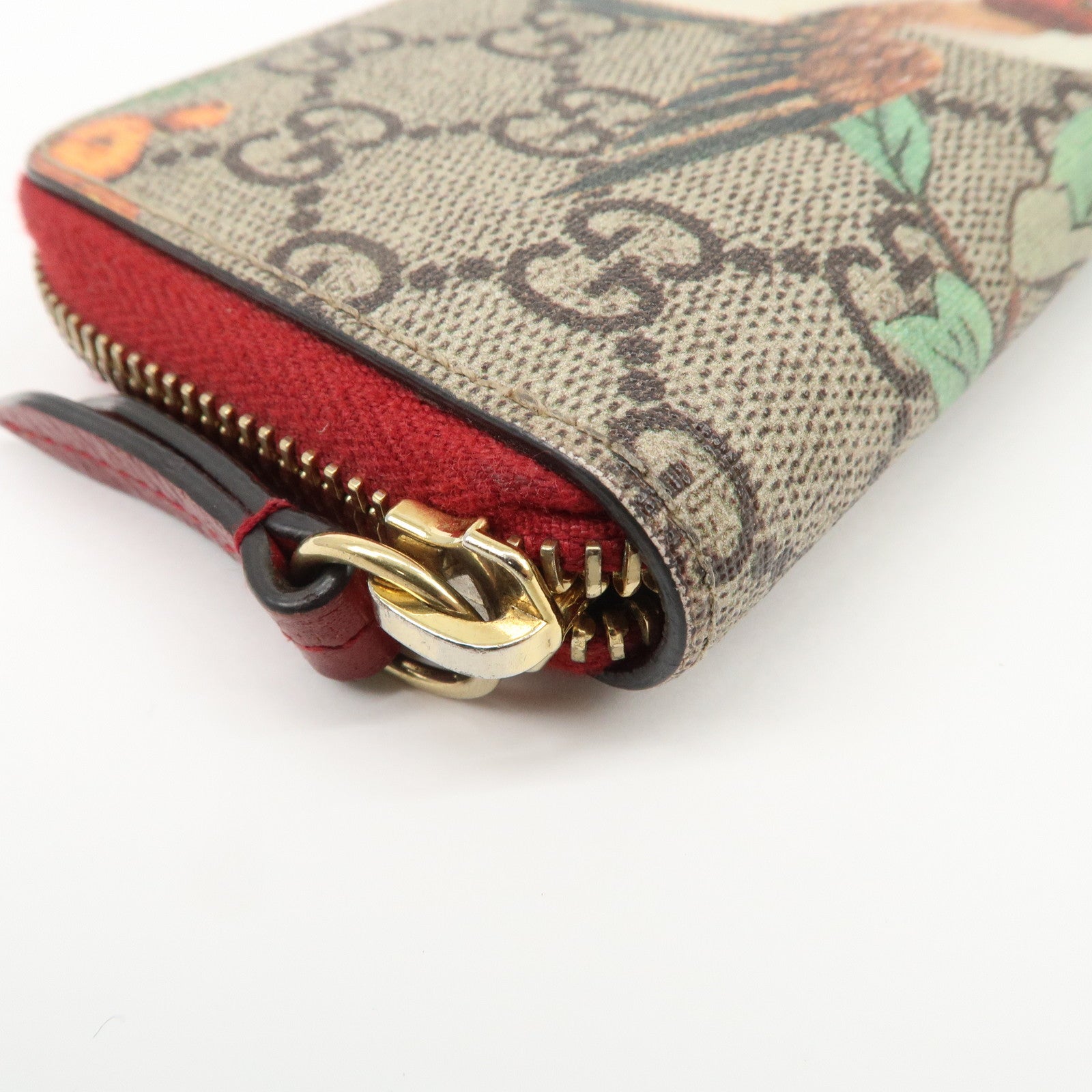 GUCCI GG Supreme Round Zippy Coin Case Beige 424897