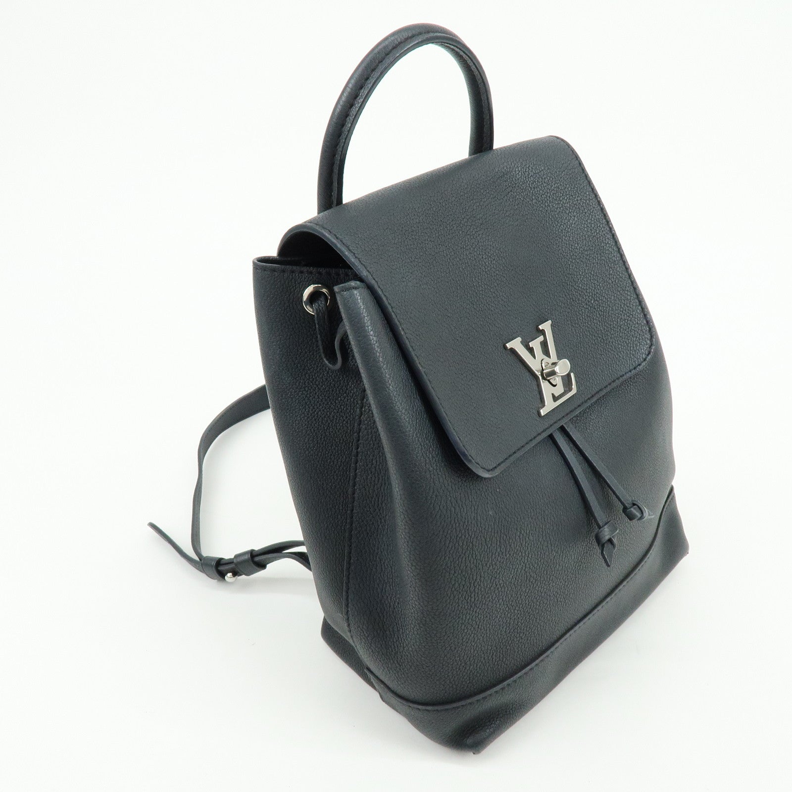 Louis Vuitton Lockme Leather Backpack Rucksack Noir Black M41815