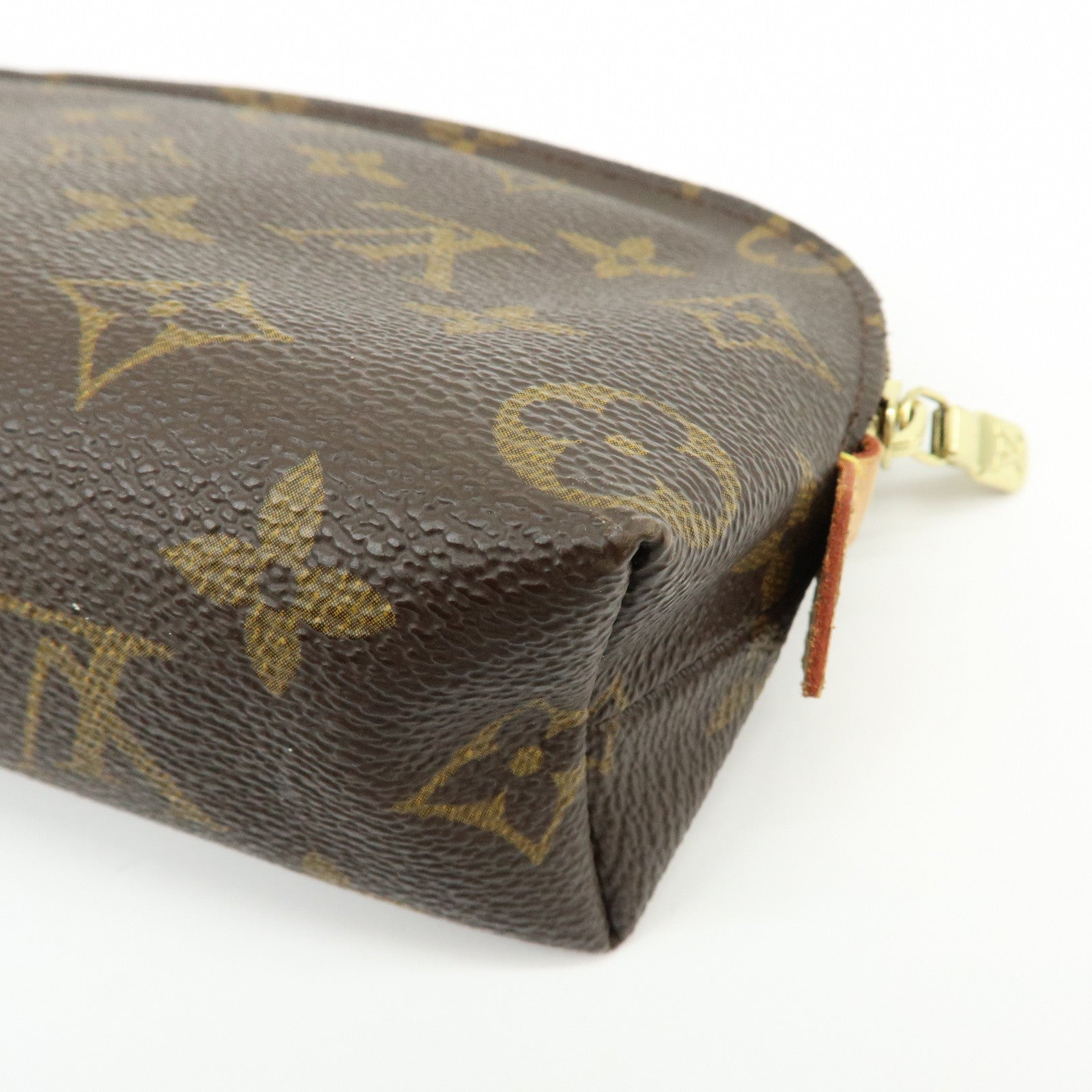 Louis Vuitton Monogram Pochette Cosmetic PM Pouch Brown M47515