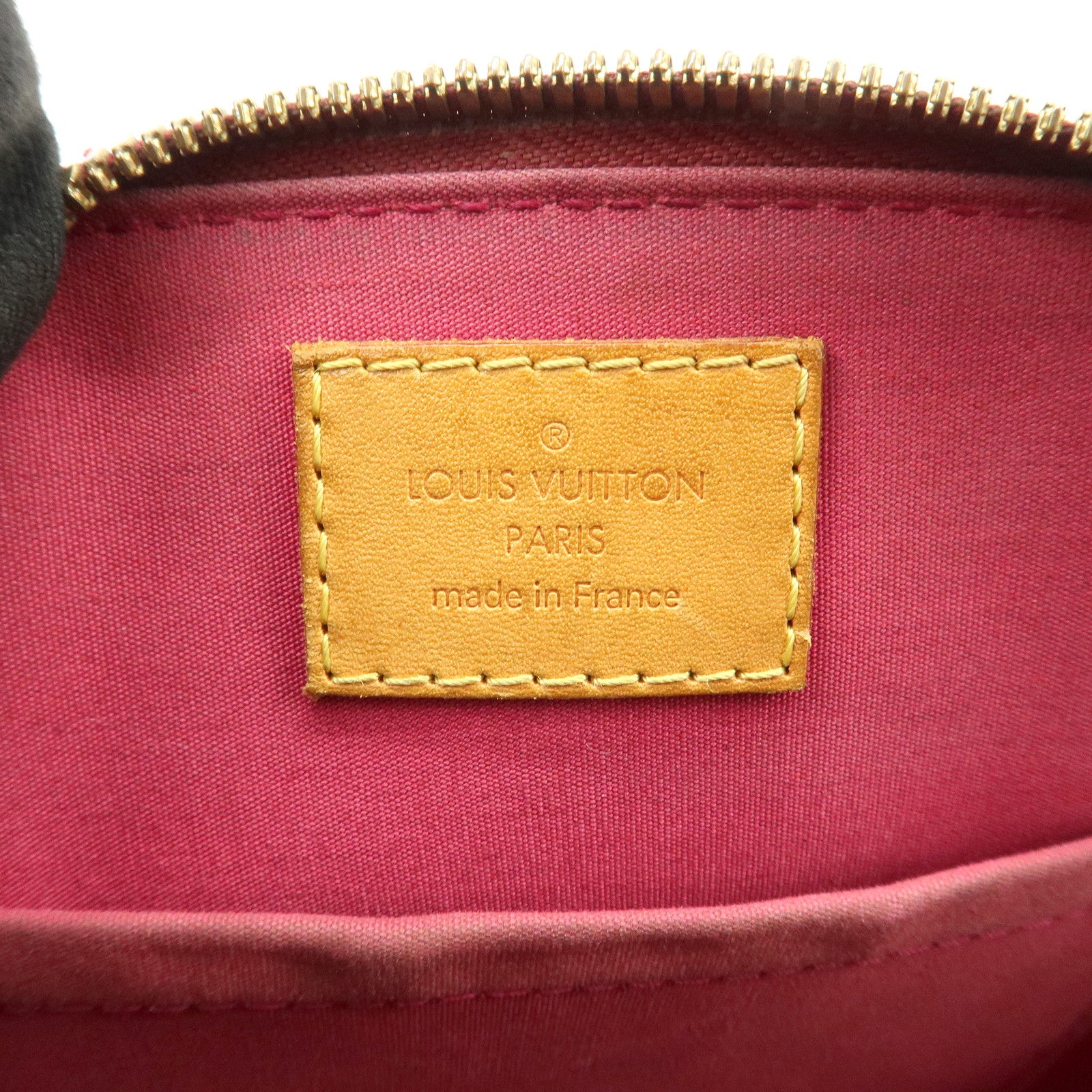 Louis Vuitton Monogram Vernis Alma BB 2Way Hand Bag Rouge M91698