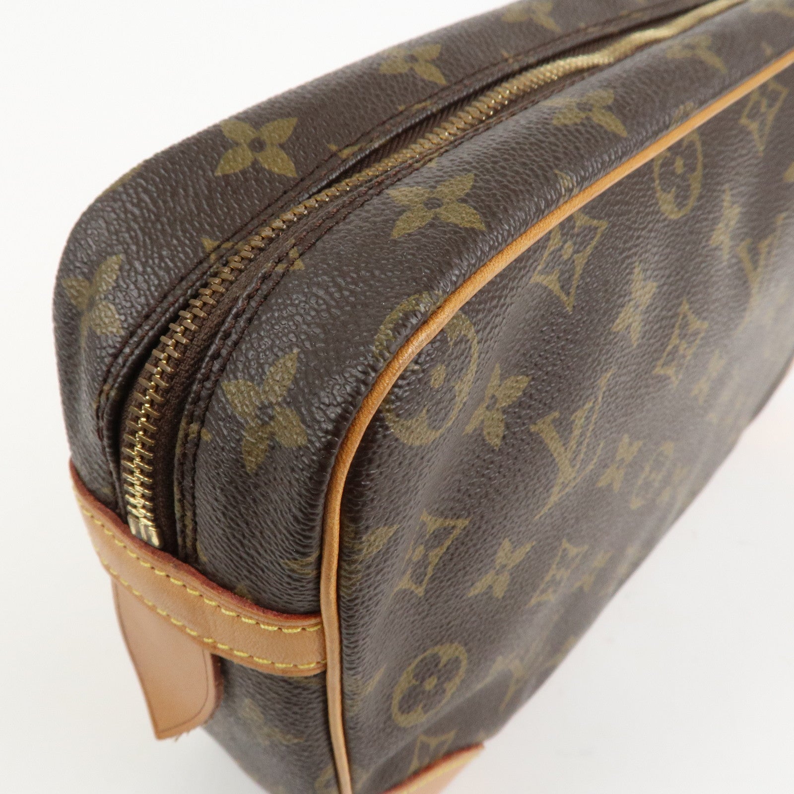 Louis Vuitton Monogram Compiegne 28 Pouch Clutch Bag Brown M51845 Used