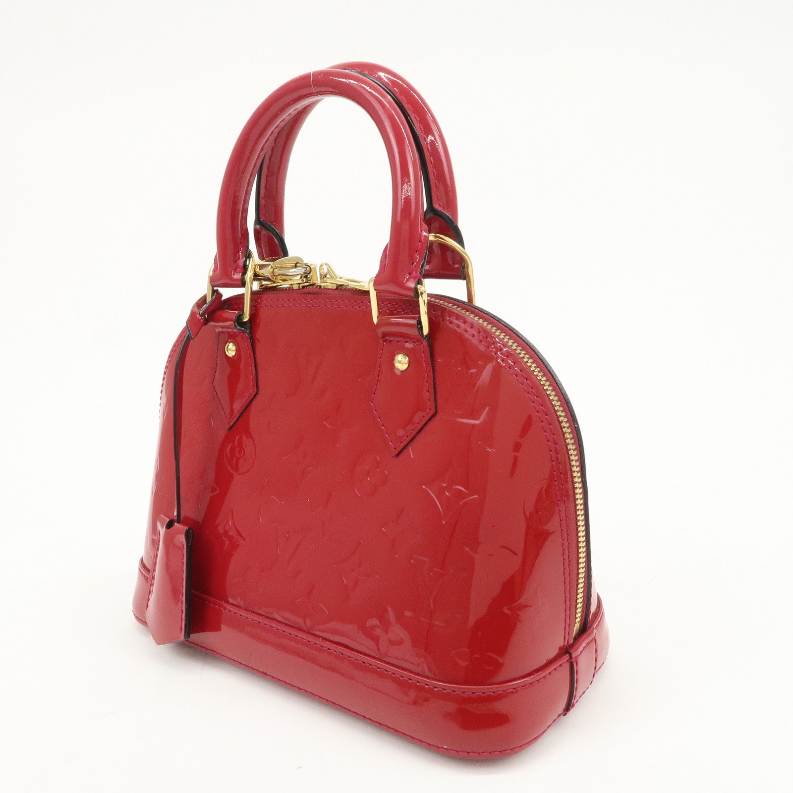 Louis Vuitton Monogram Vernis Alma BB 2Way Bag Rouge Grenade M91698