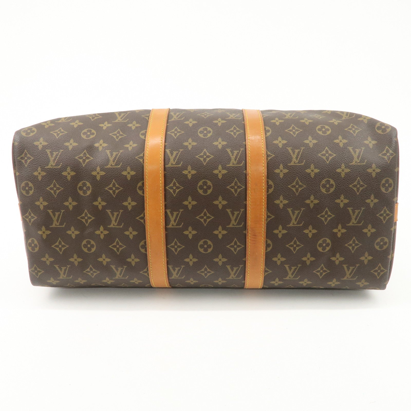 Louis Vuitton Monogram Keep All 50 Boston Bag Brown M41416 Used