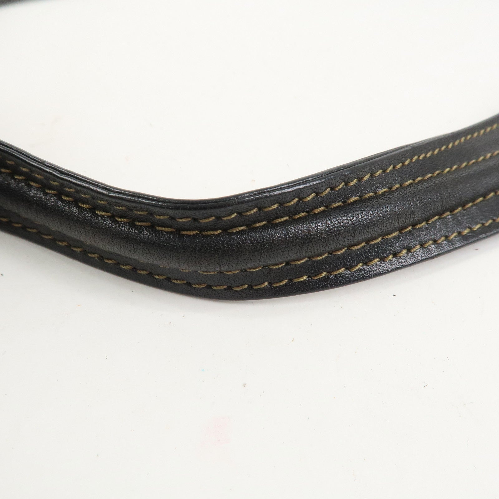 FENDI Zucca Canvas Leather Shoulder Bag Hand Bag Brown Black