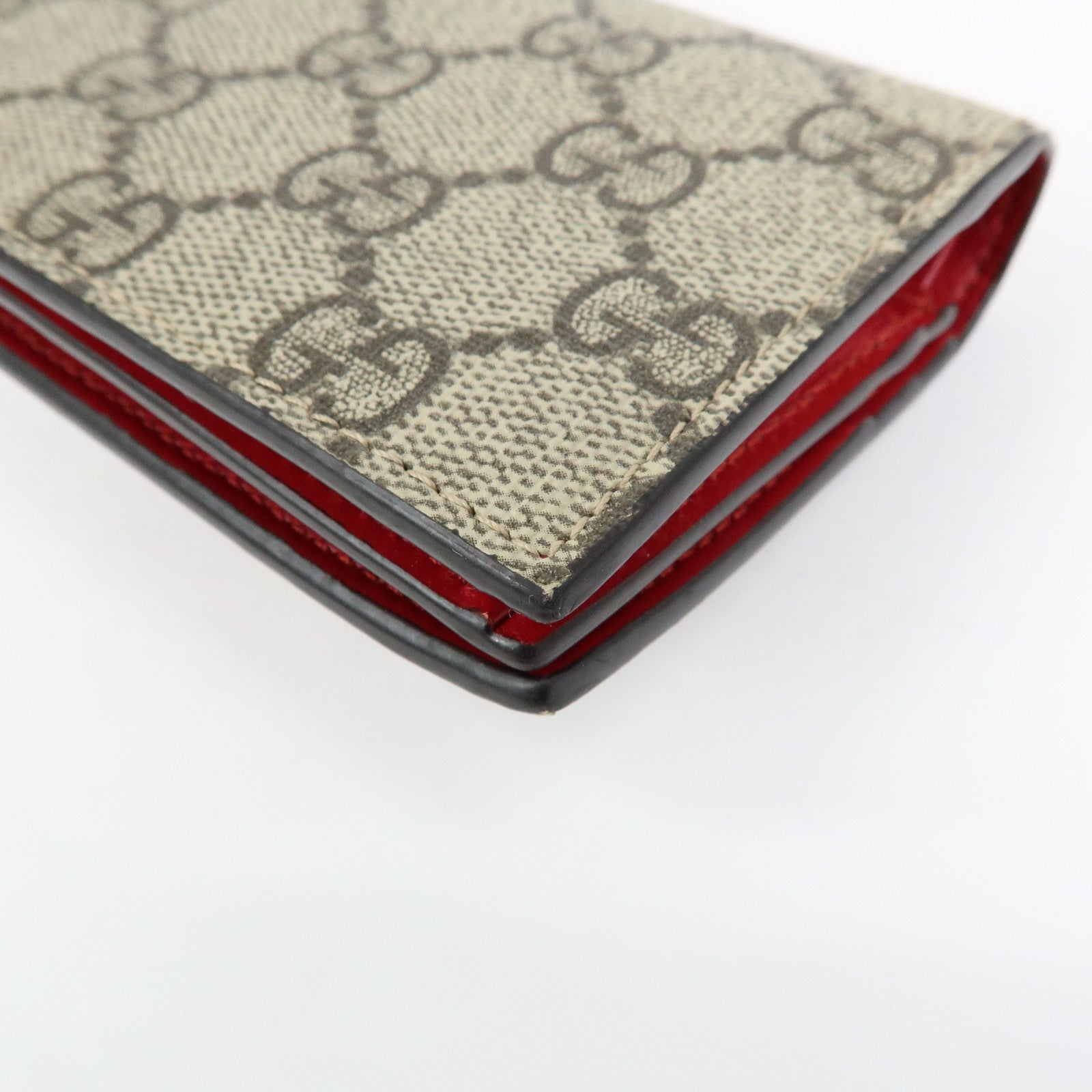 GUCCI Interlocking G GG Supereme Cherry Compact Wallet 476050