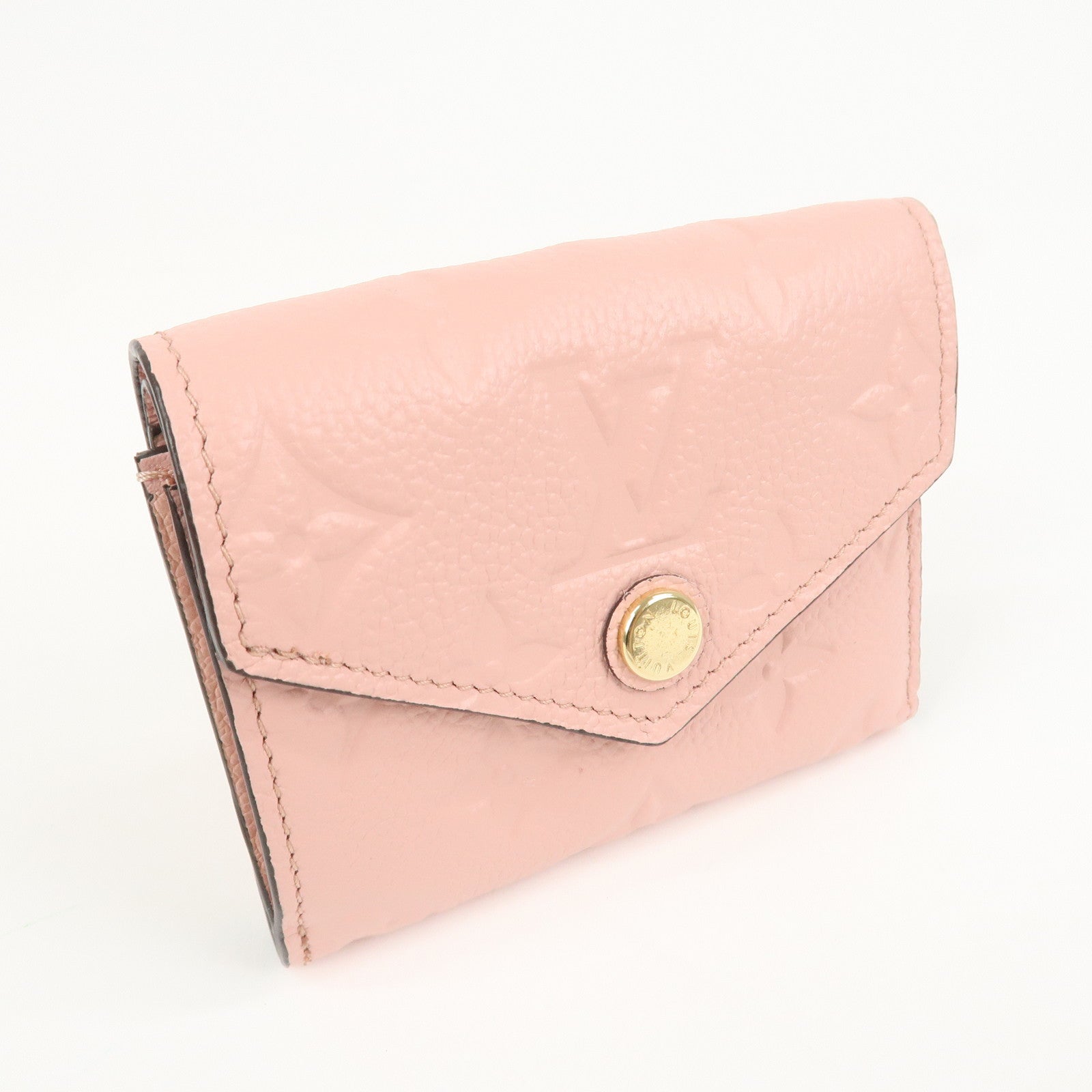 Louis Vuitton Leather Portefeuille Zoe Compact Wallet Pink M62936