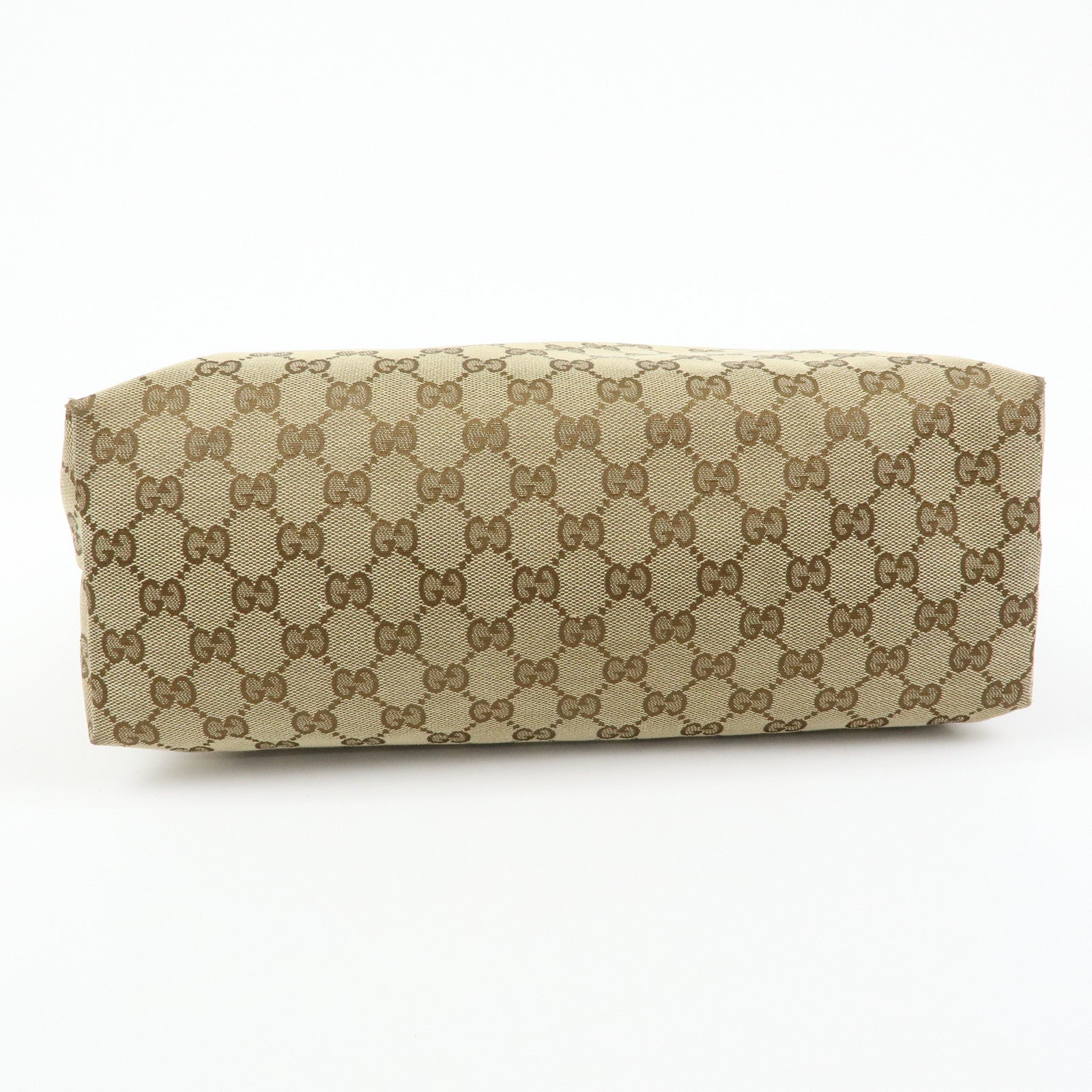 GUCCI Sherry GG Canvas Leather Shoulder Bag Beige Brown 189751
