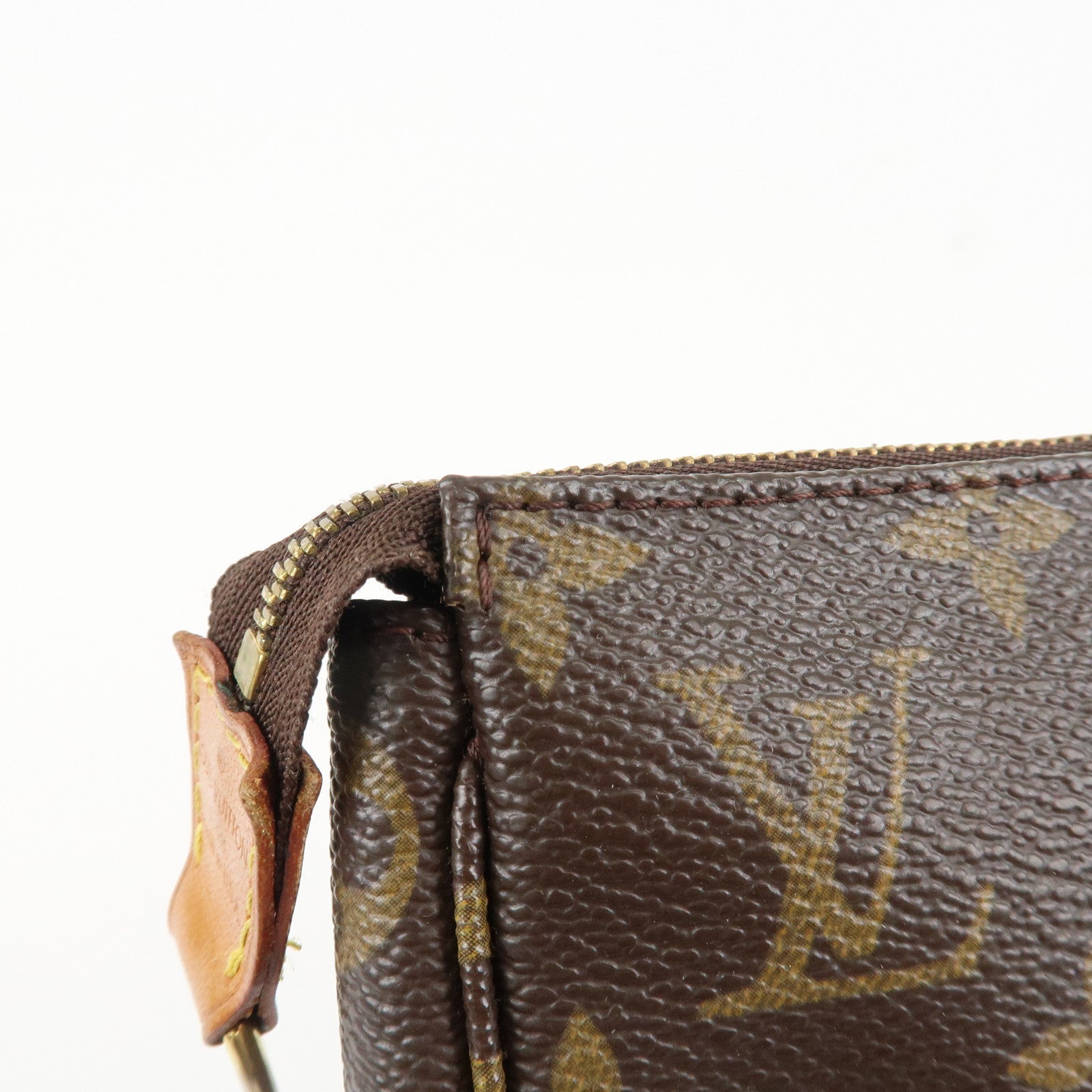 Louis Vuitton Monogram Pochette Accessoires Hand Bag Brown M51980 Used