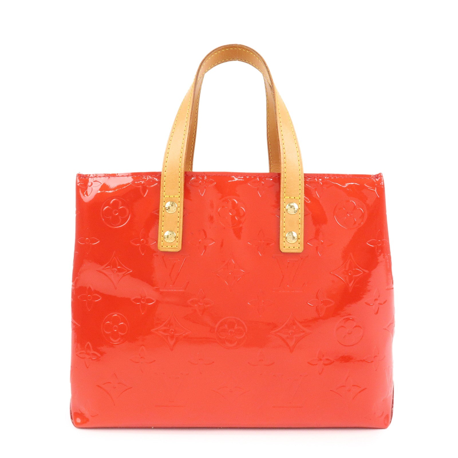 Louis Vuitton Monogram Vernis Lead PM Hand Bag Rouge M91088