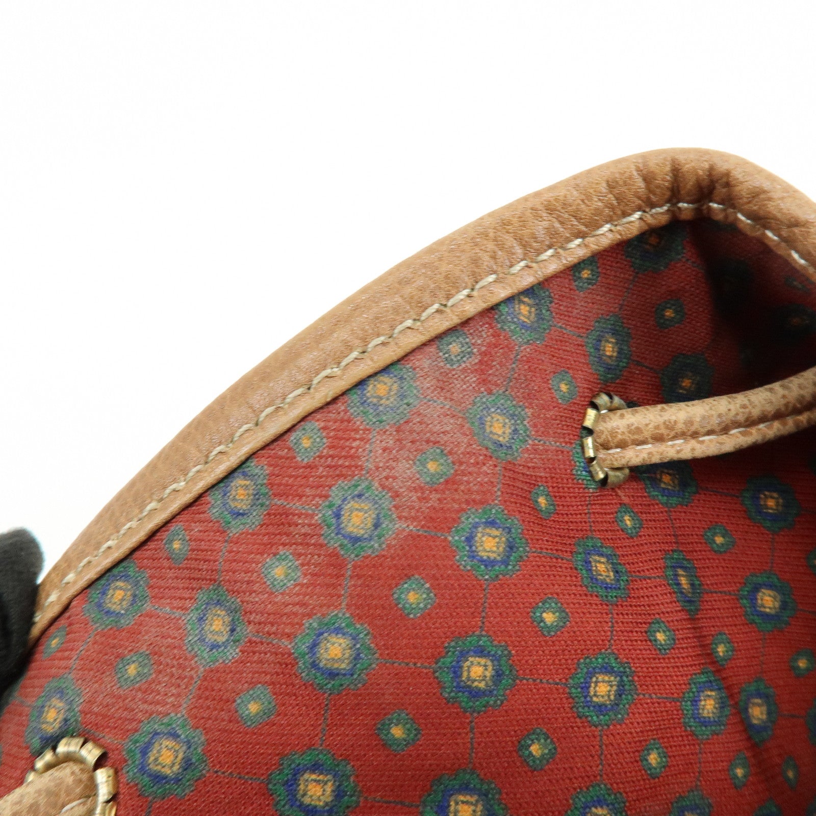 LOEWE Anagarm Leather Drawstring Shoulder Bag Brown