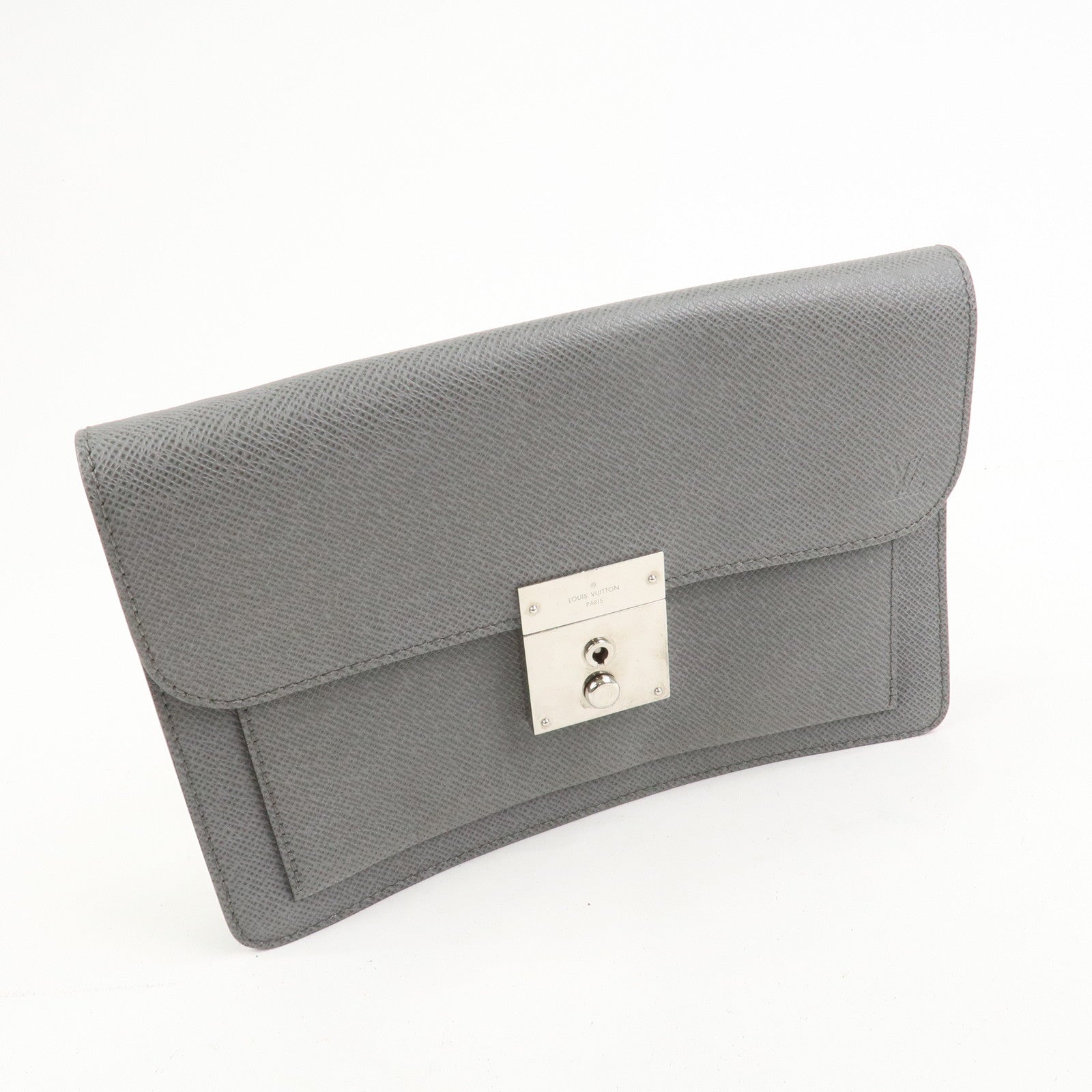 Louis Vuitton Taiga Leather Neo Belaia Clutch Bag Glacier M32683