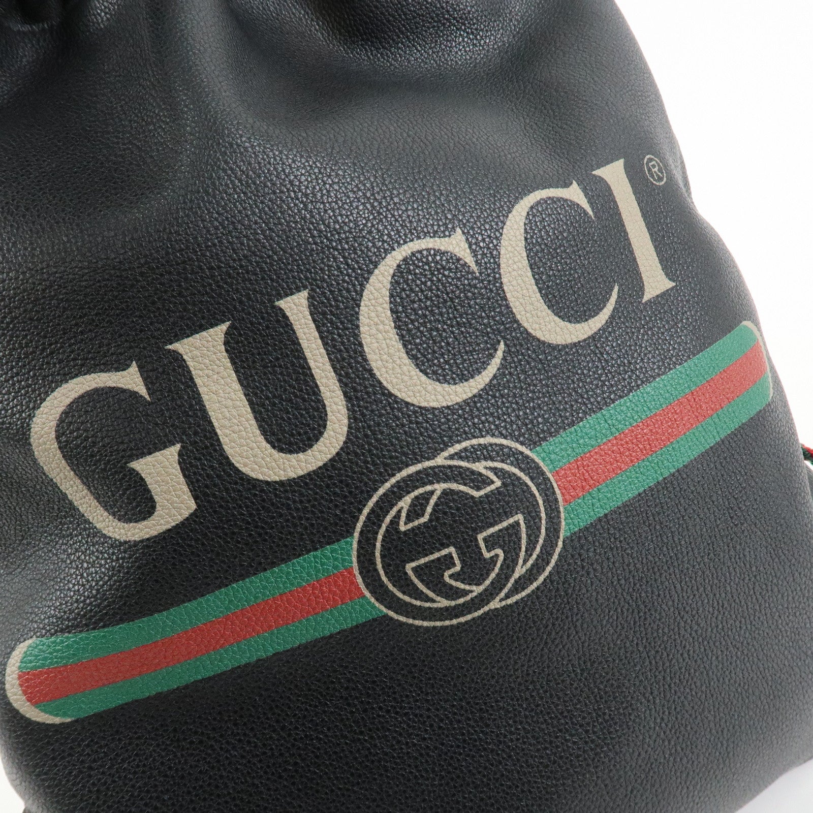 GUCCI Sherry Leather Backpack Rucksack Black 516639