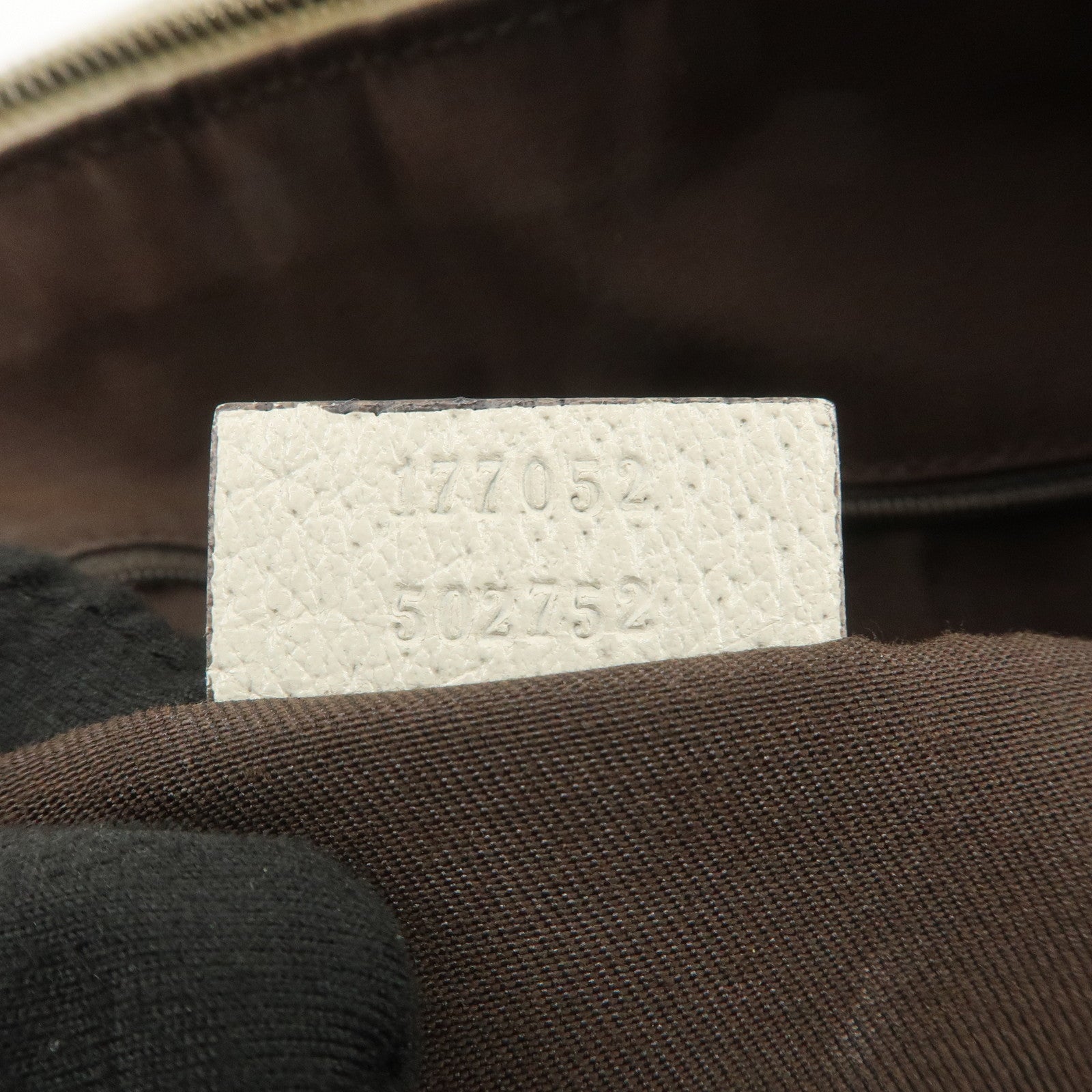 GUCCI Princy Sherry GG Canvas Leather Tote Bag Brown Ivory 177052