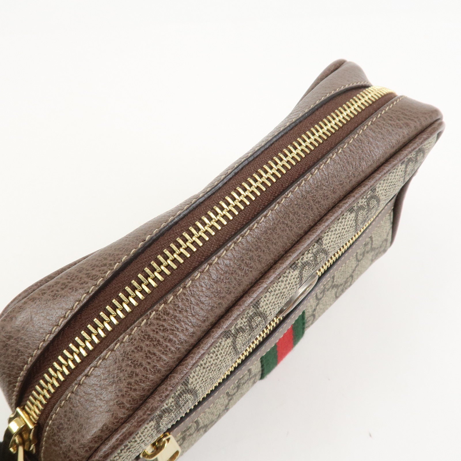 GUCCI Ophidia Sherry GG Supreme PVC Shoulder Bag Beige