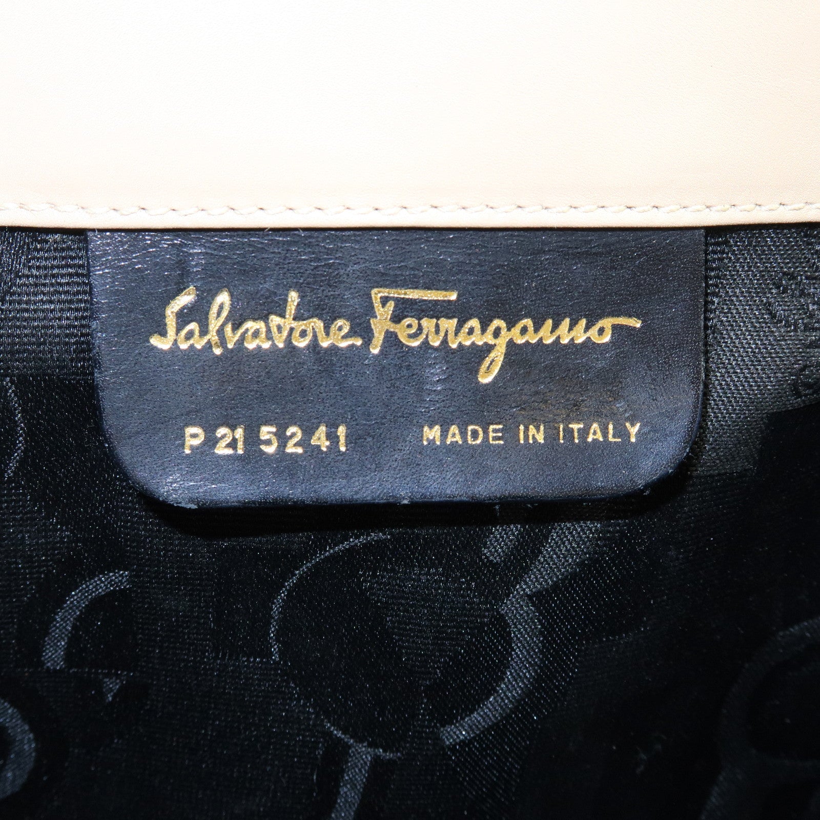Ferragamo Gancini Leather Shoulder Bag Crossbody Bag Beige