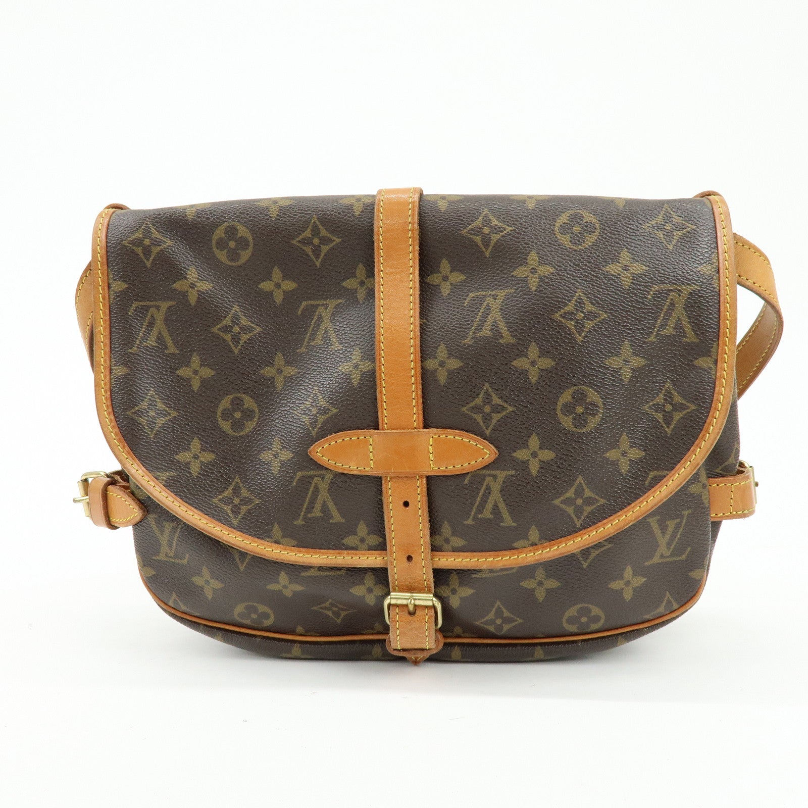 Louis Vuitton Monogram Saumur 30 Canvas Shoulder Bag Brown M42256
