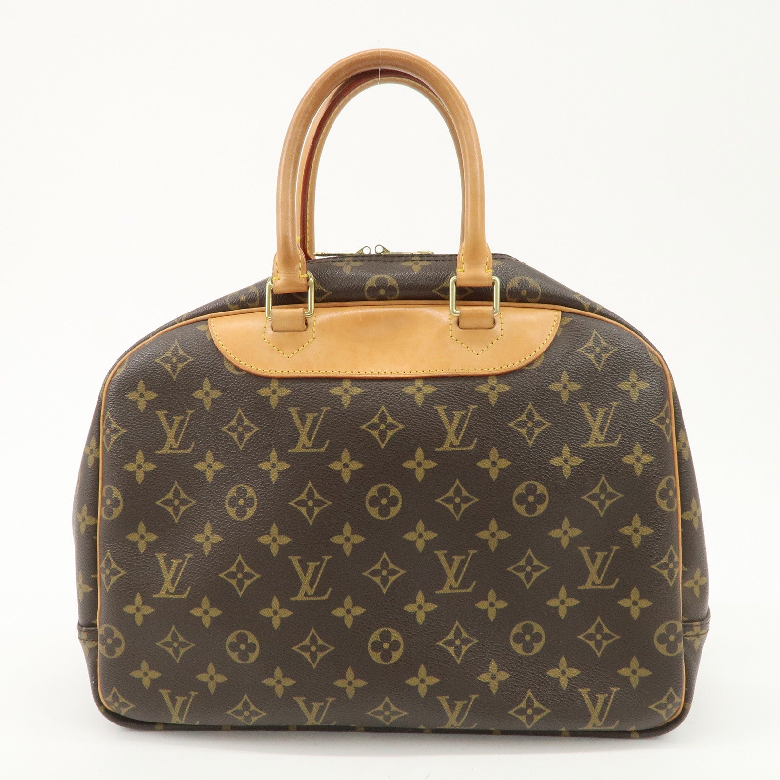 Louis Vuitton Monogram Deauville Hand Bag Brown M47270 Used