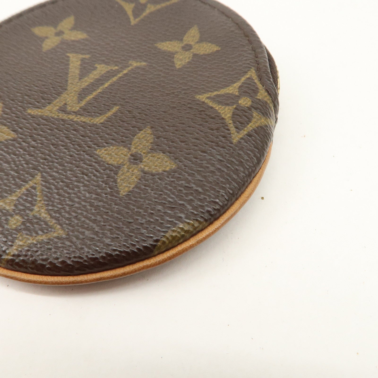 Louis Vuitton Monogram Porte Monnaie Rond Coin Case M61926 Used