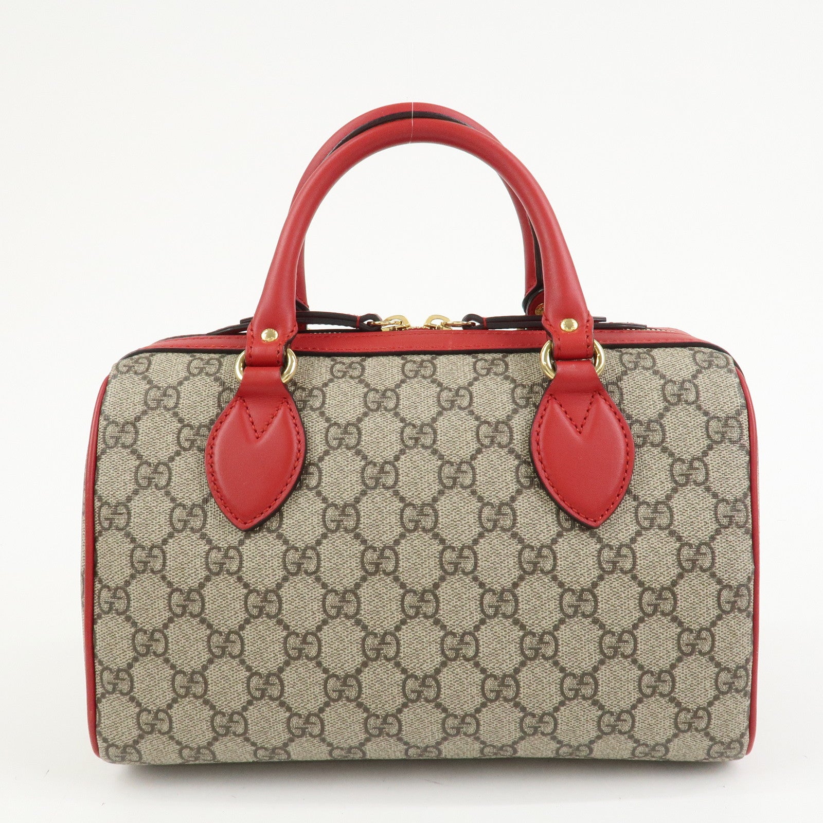 GUCCI GG Supreme Leather 2WAY Bag Shoulder Bag Beige Red 409529