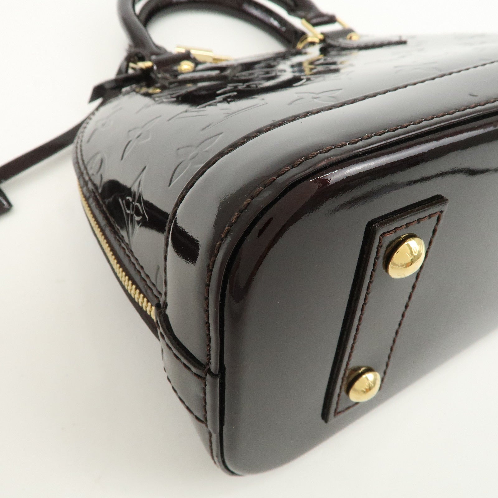 Louis Vuitton Monogram Vernis Alma BB 2Way Bag Amarante M91678